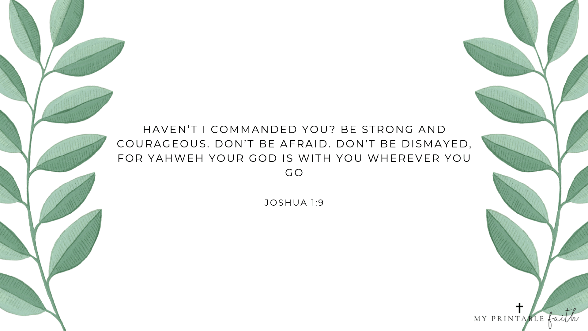 1920x1080 Joshua 1:9 Desktop Wallpaper Printable Faith