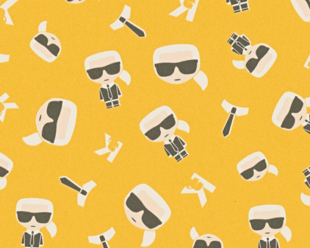 1000x800 Karl Lagerfeld Wallpaper «Graphics, Black, White, Yellow» 378434