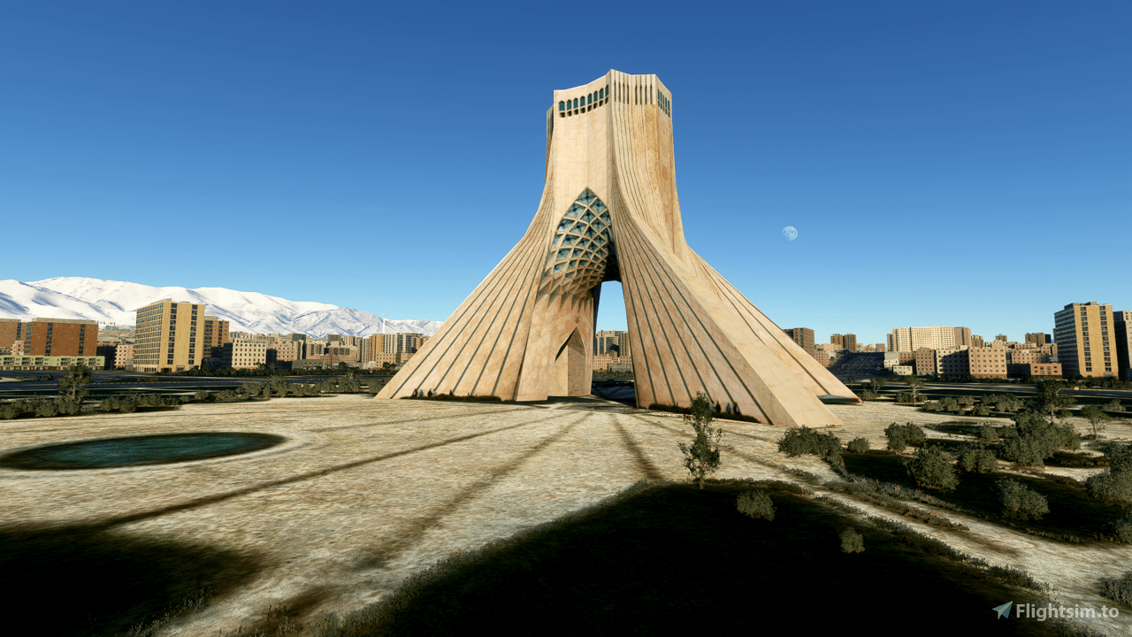 1280x720 Iran Milad & Azadi Tower Scenery Microsoft Flight Simulator