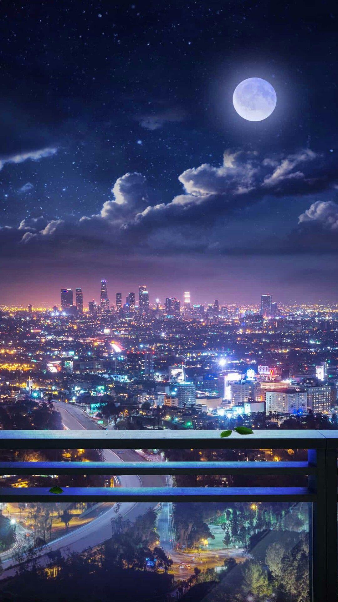 1080x1920 Red Carpet Diaries View Of City From Matts Balcony. Fantasielandschaft, Anime Landschaft, Landschaftsbilder
