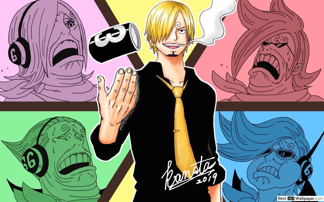 6pBNx2G5 one piece sanji germa 66 roronoa zoro wallpaper Poster