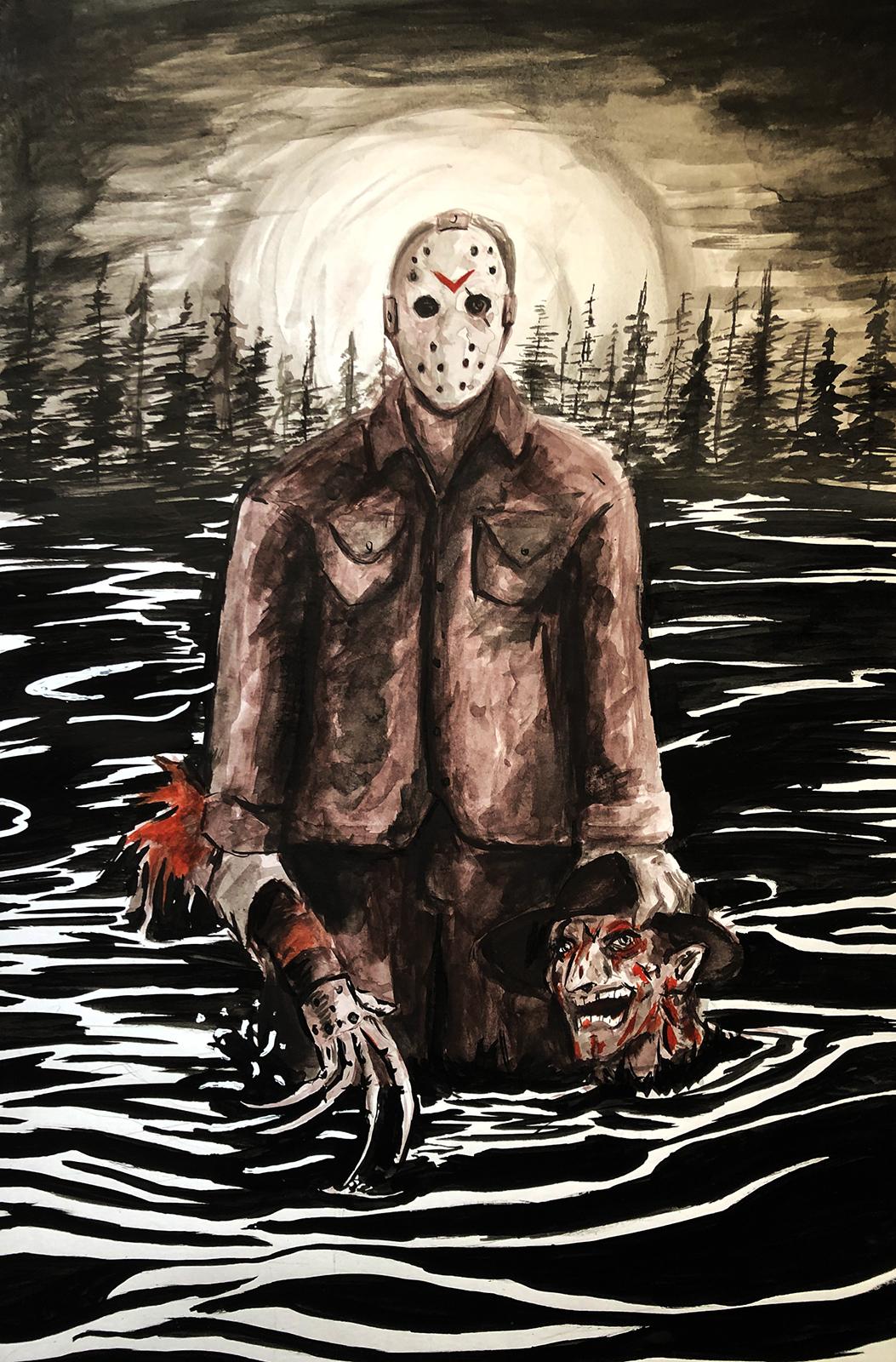 1053x1600 Freddy vs Jason by SourCherryJack on Newgrounds