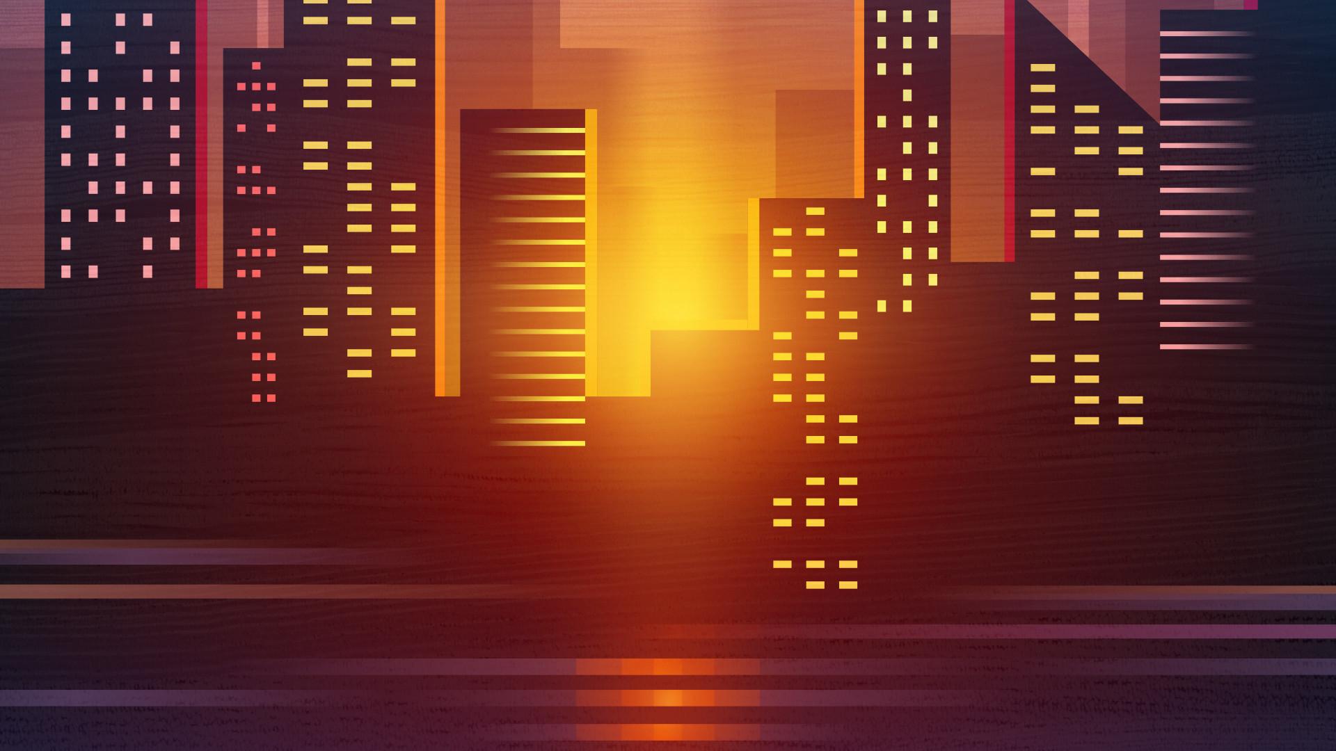 1920x1080 City Vector Illustration Art 1080P Laptop Full HD Wallpaper, HD Artist 4K Wallpaper, Image, Photo and Background