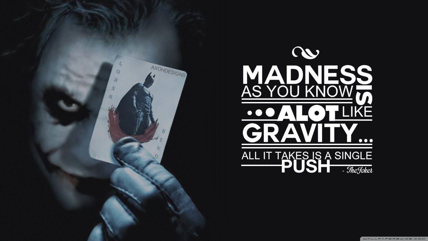 1366x768 The Joker Quotes Wallpaper