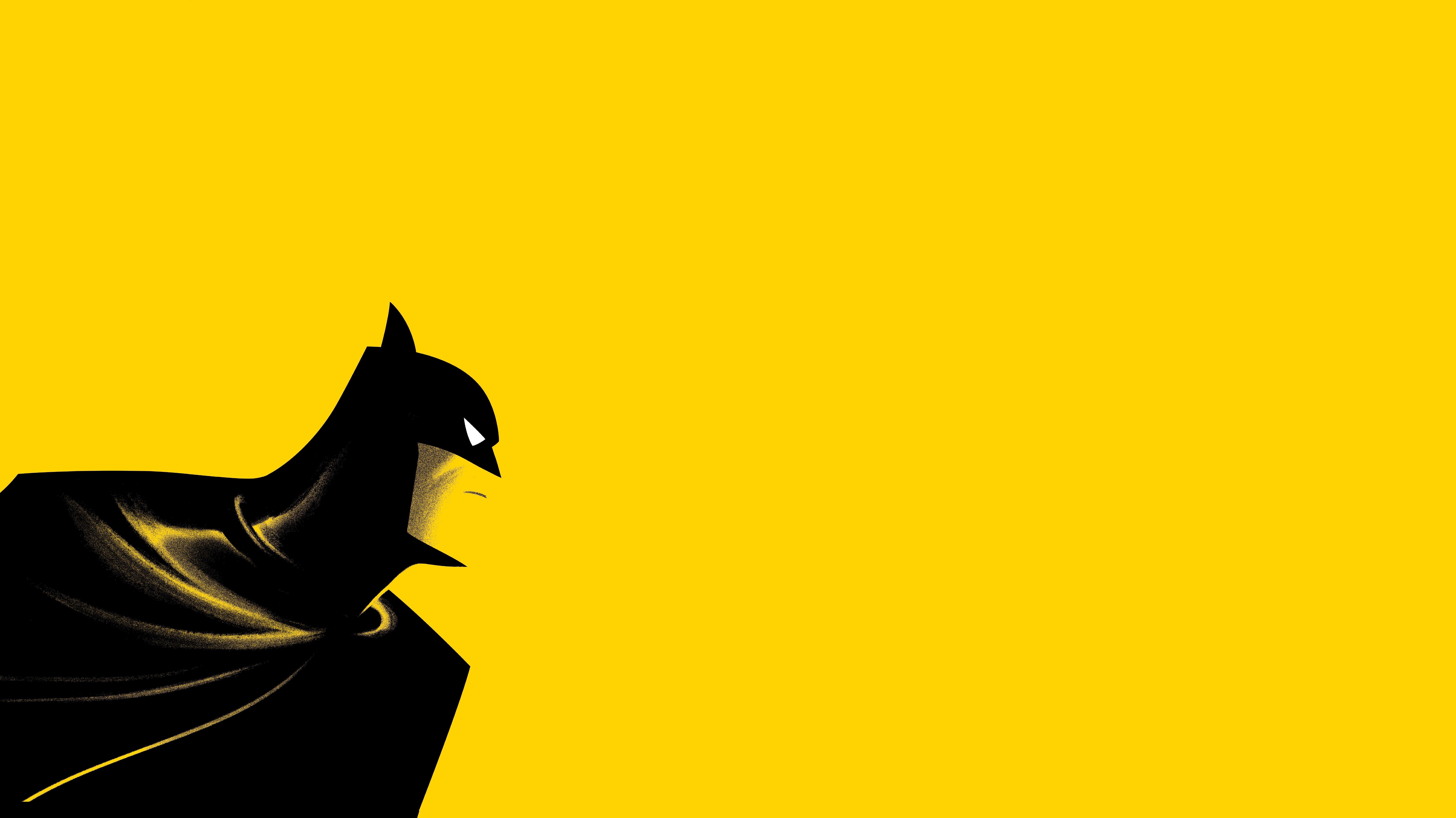 Batman In Yellow Background 4K HD Batman Wallpapers, HD Wallpapers
