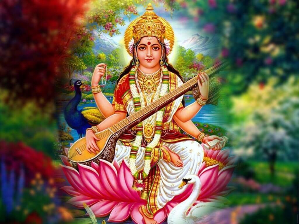 Goddess Saraswati Wallpapers - Top Free Goddess Saraswati Backgrounds ...