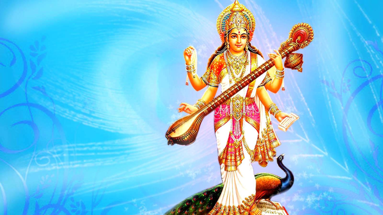 1600x900 Saraswati Hindu Goddess Wallpaper for 1600x900