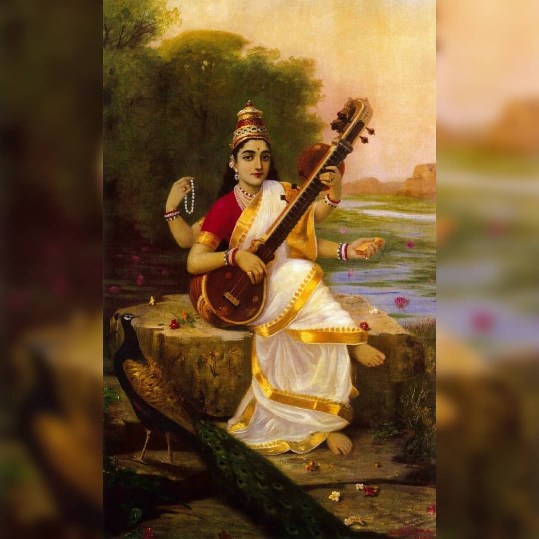 1080x1080 Maa Saraswati Image for DP. Goddess Maa Saraswati Photo