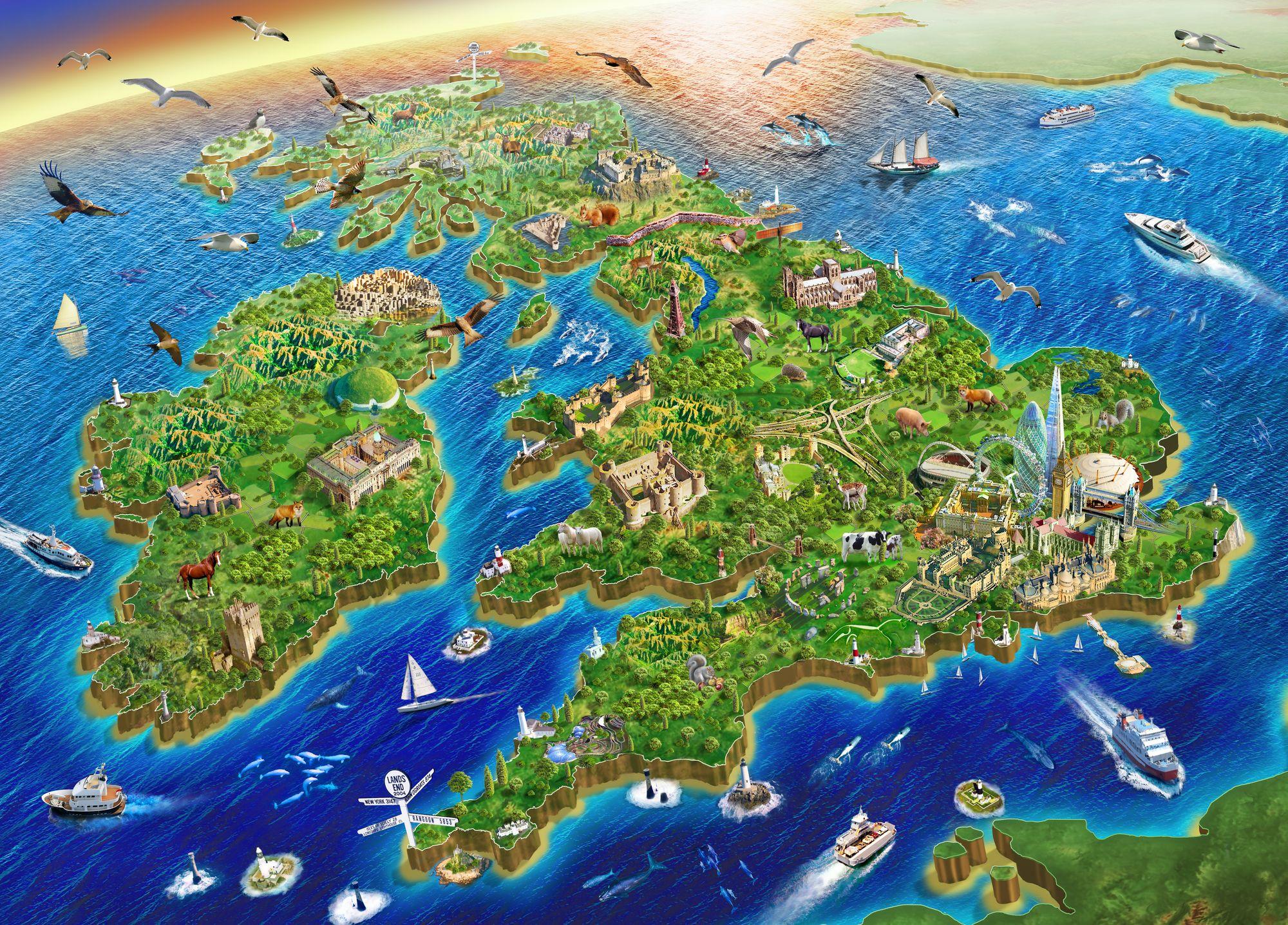 2000x1436 UK Map Wallpaper