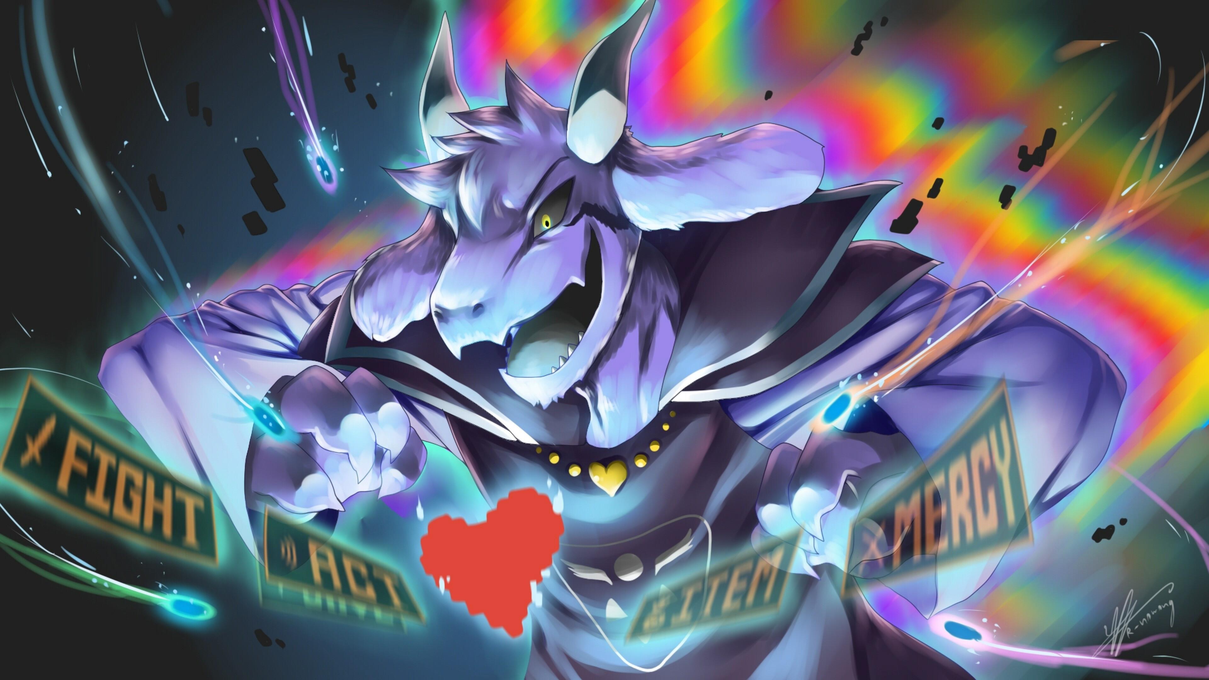 3840x2160 Download 3840x2160 Undertale, Asriel Dreemurr, Heart, Monster Wallpaper for UHD TV