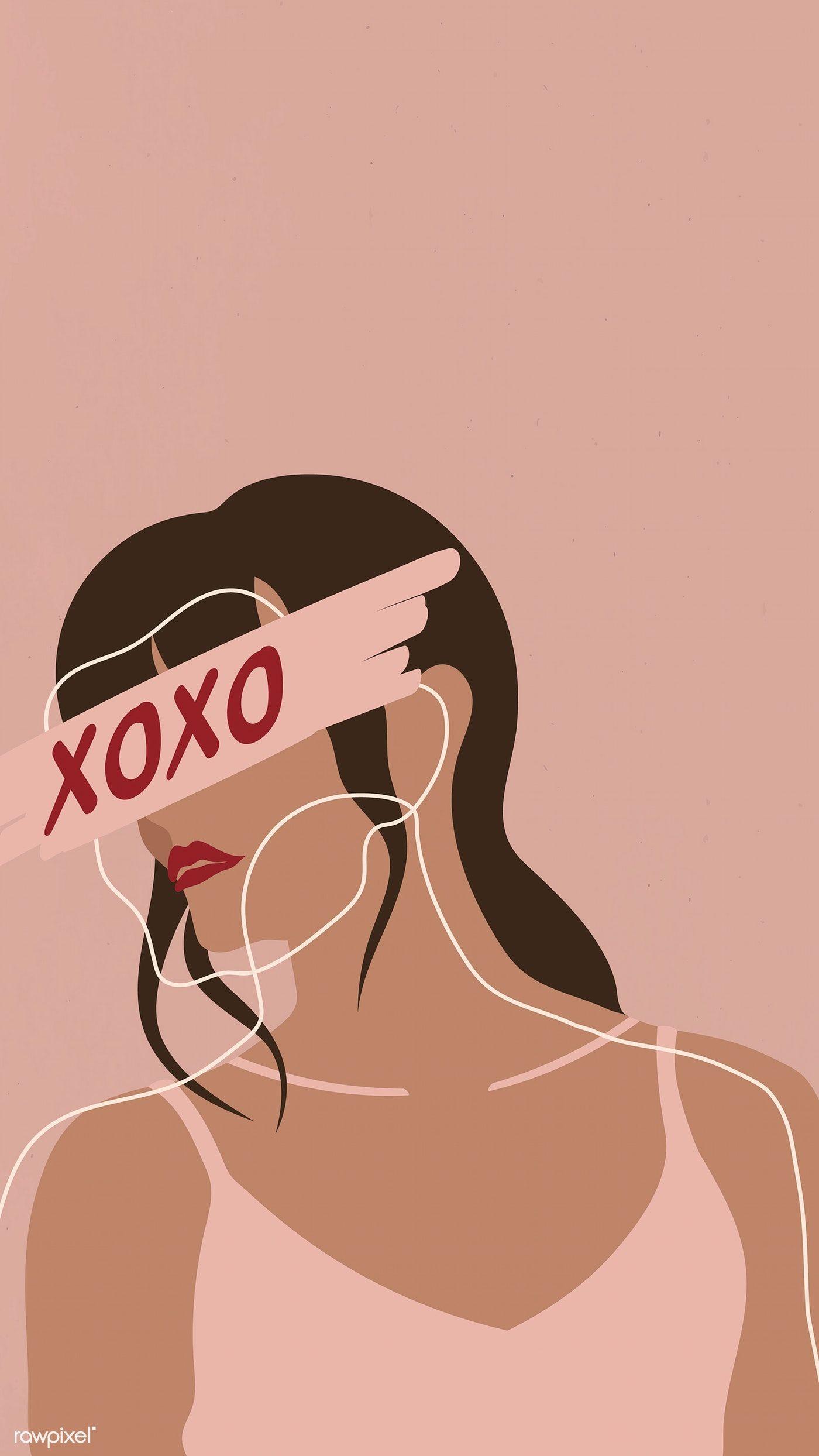 1400x2488 Download premium vector of Woman on pastel mobile phone wallpaper vector by Tang about wallpaper, iphone wallpaper, illustration, woman, and woman illustration. Social templates, Phone wallpaper, Aesthetic iphone wallpaper