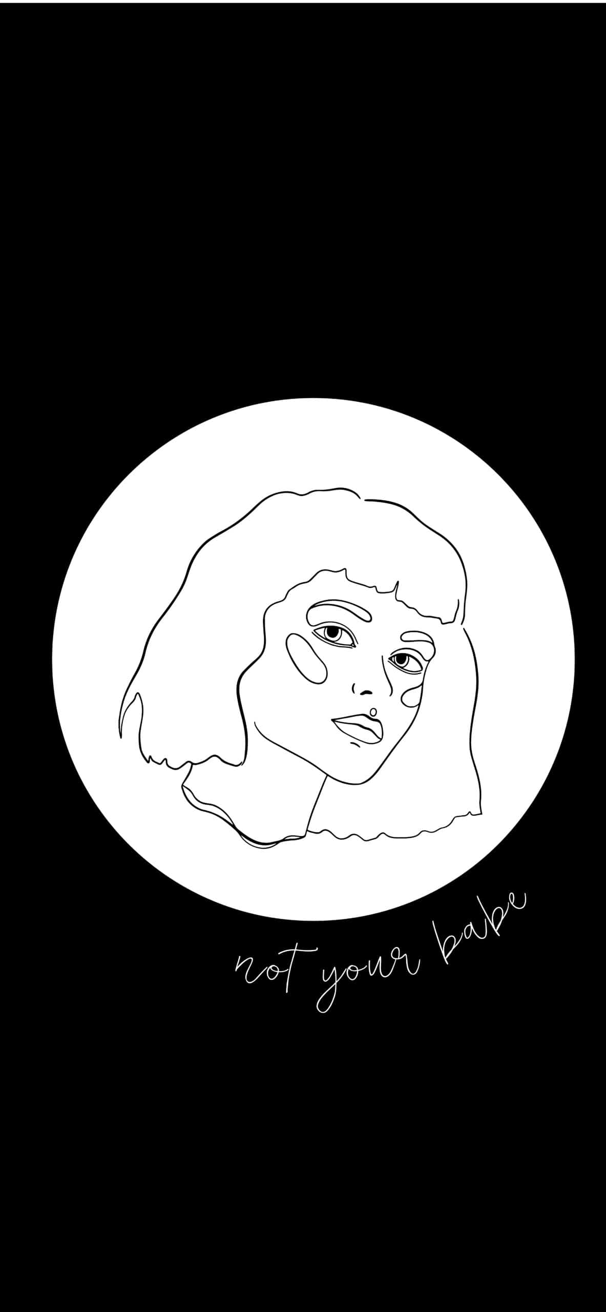 1183x2560 Stunning Line Art Girl iPhone Wallpaper and Wall Art You Need To Get!