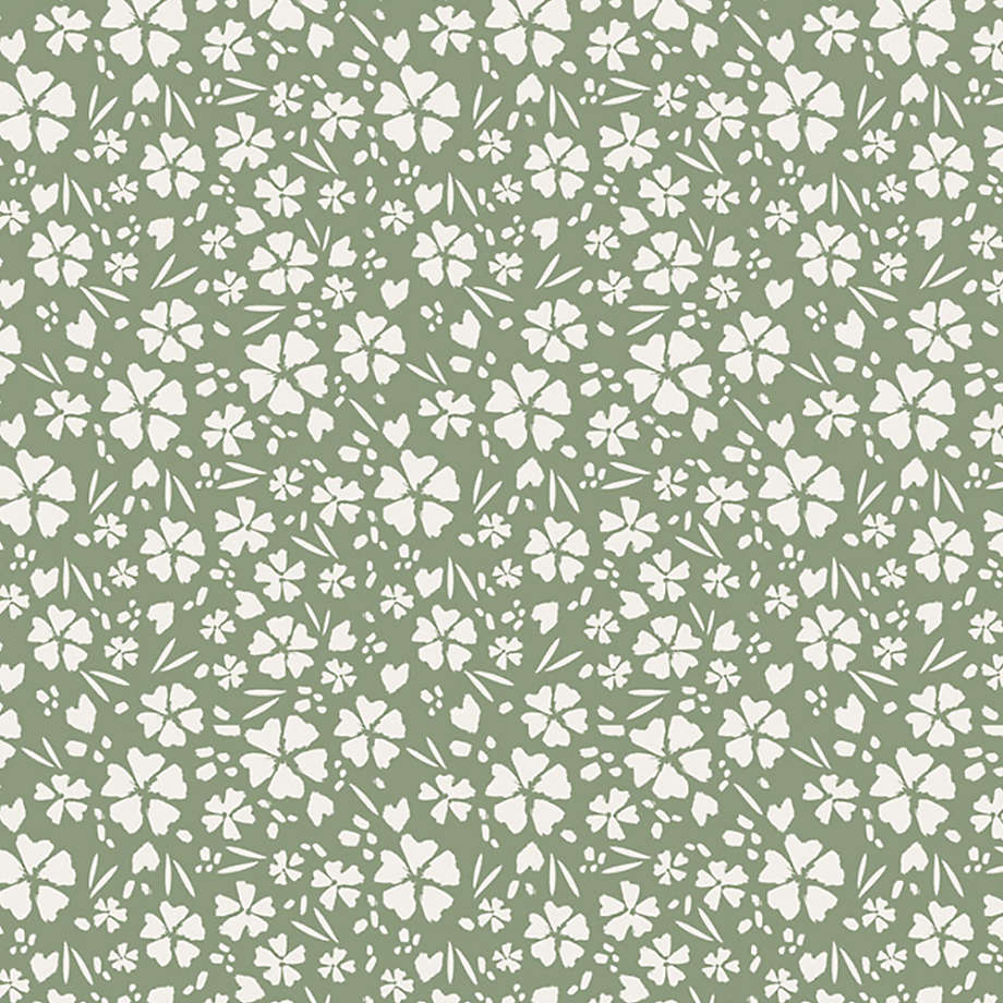 920x920 Tempaper Sage Floral Fields Removable Wallpaper + Reviews. Crate and Barrel