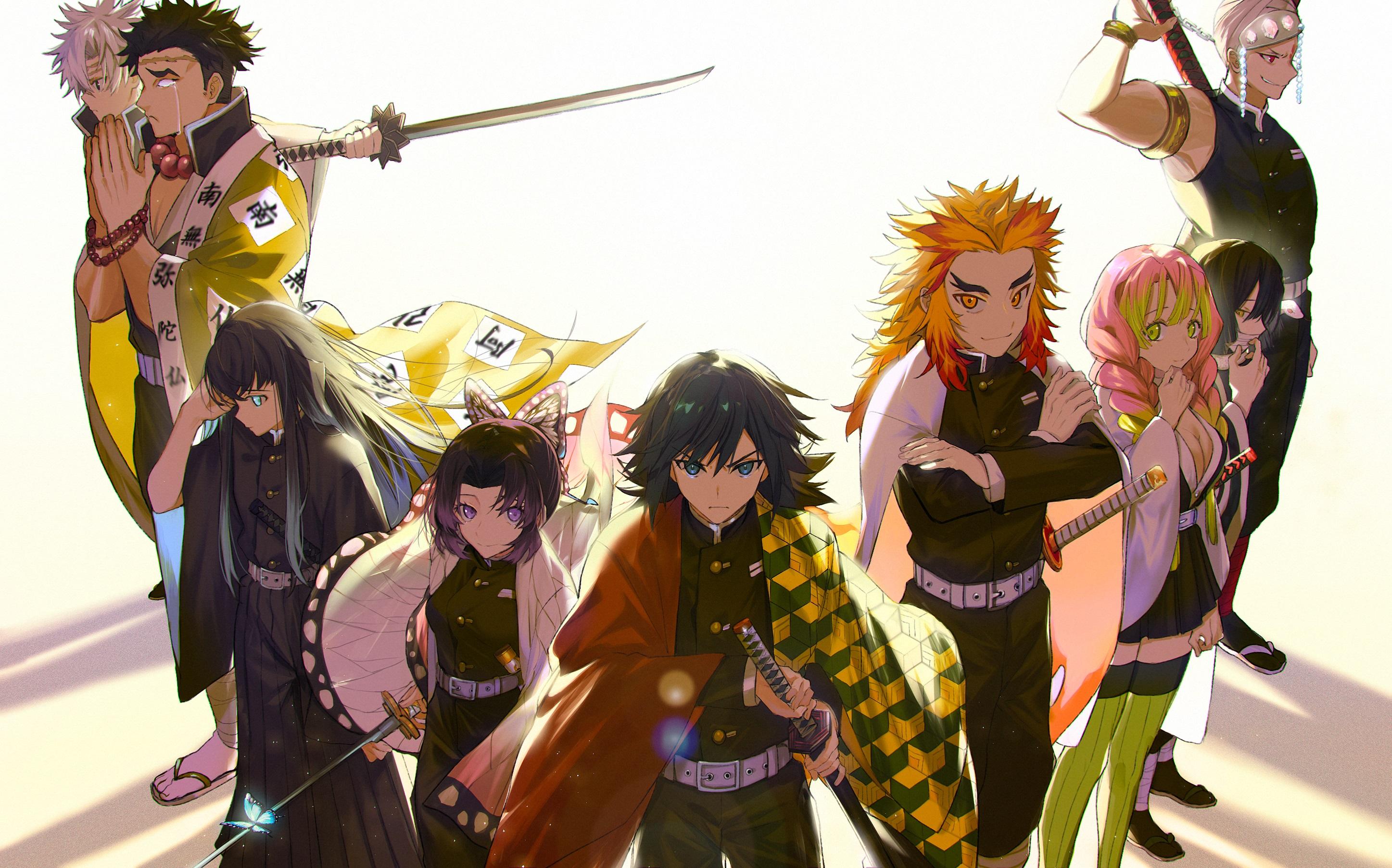 2894x1806 Giyuu Tomioka Gyomei Himejima Kyojuro Rengoku Mitsuri Kanroji Muichiro Tokito Obanai Iguro Sanemi Sh Wallpaper:2894x1806