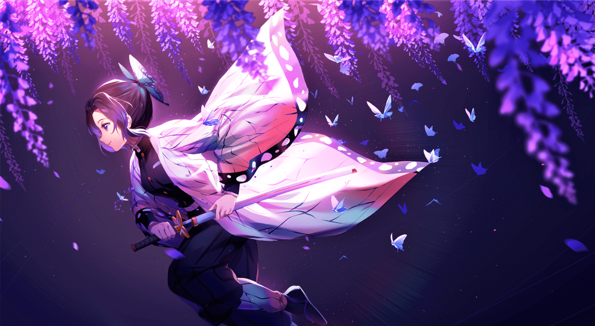 1920x1052 Demon slayer Shinobu Kocho Insect Hashira 4K live wallpaper [DOWNLOAD FREE]