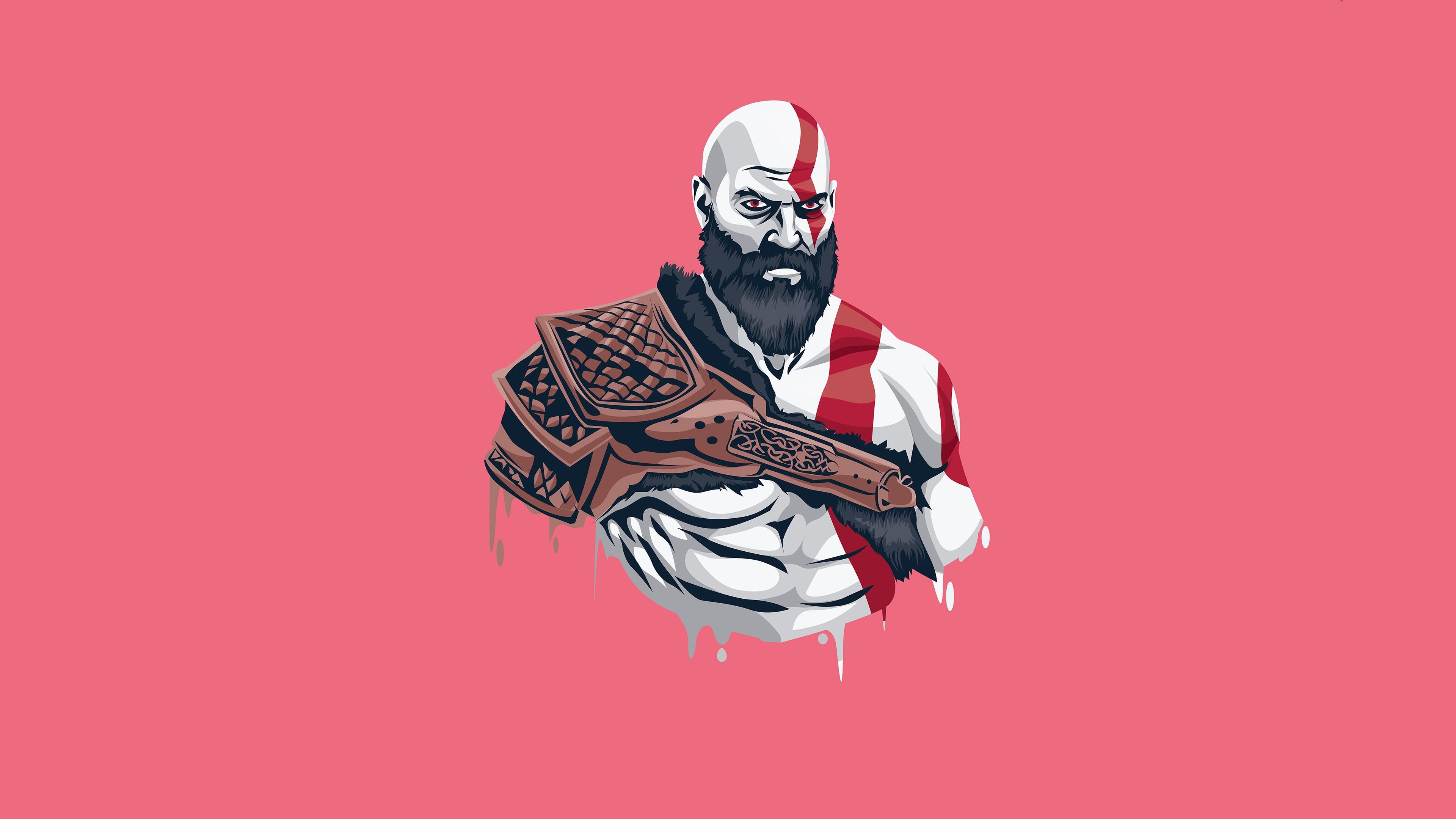 3840x2160 Wallpaper / kratos, games, god of war, artwork, minimalism, hd, 4k