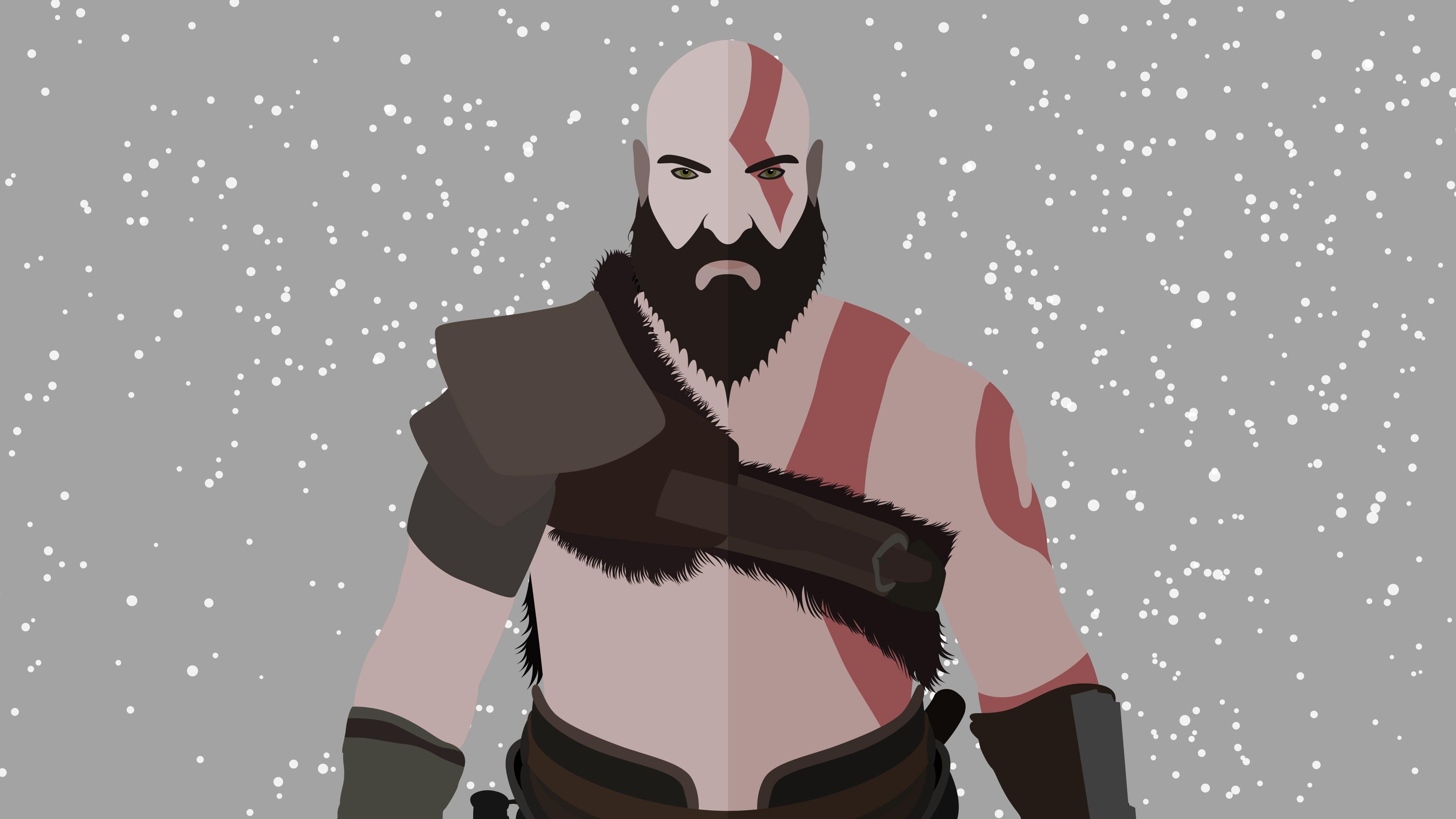 3840x2160 Wallpaper 4k God Of War Kratos Minimalist 4k Wallpaper