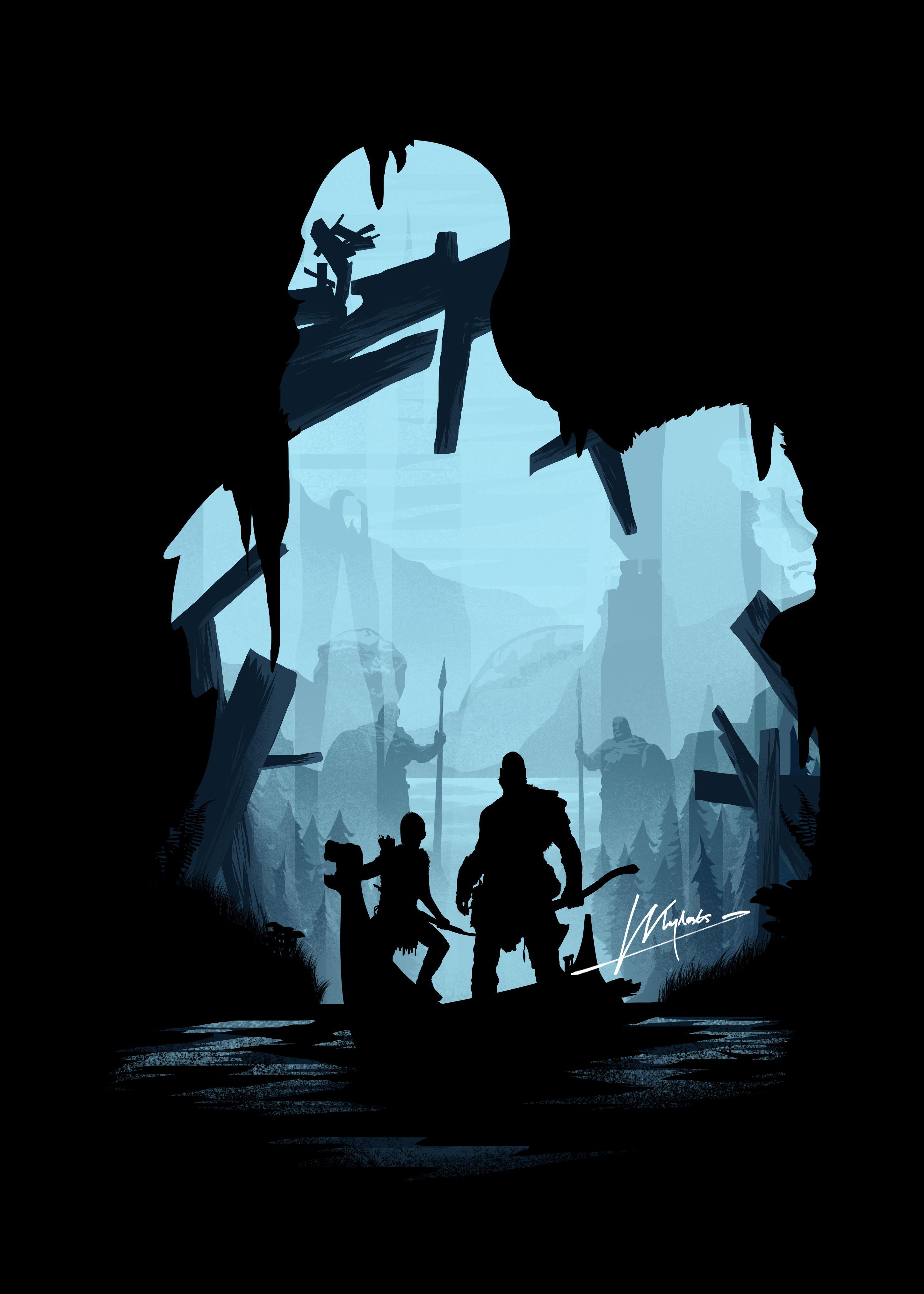 2900x4060 God of War' Poster by whyadiphew. Displate. God of war, Kratos god of war, The last of us