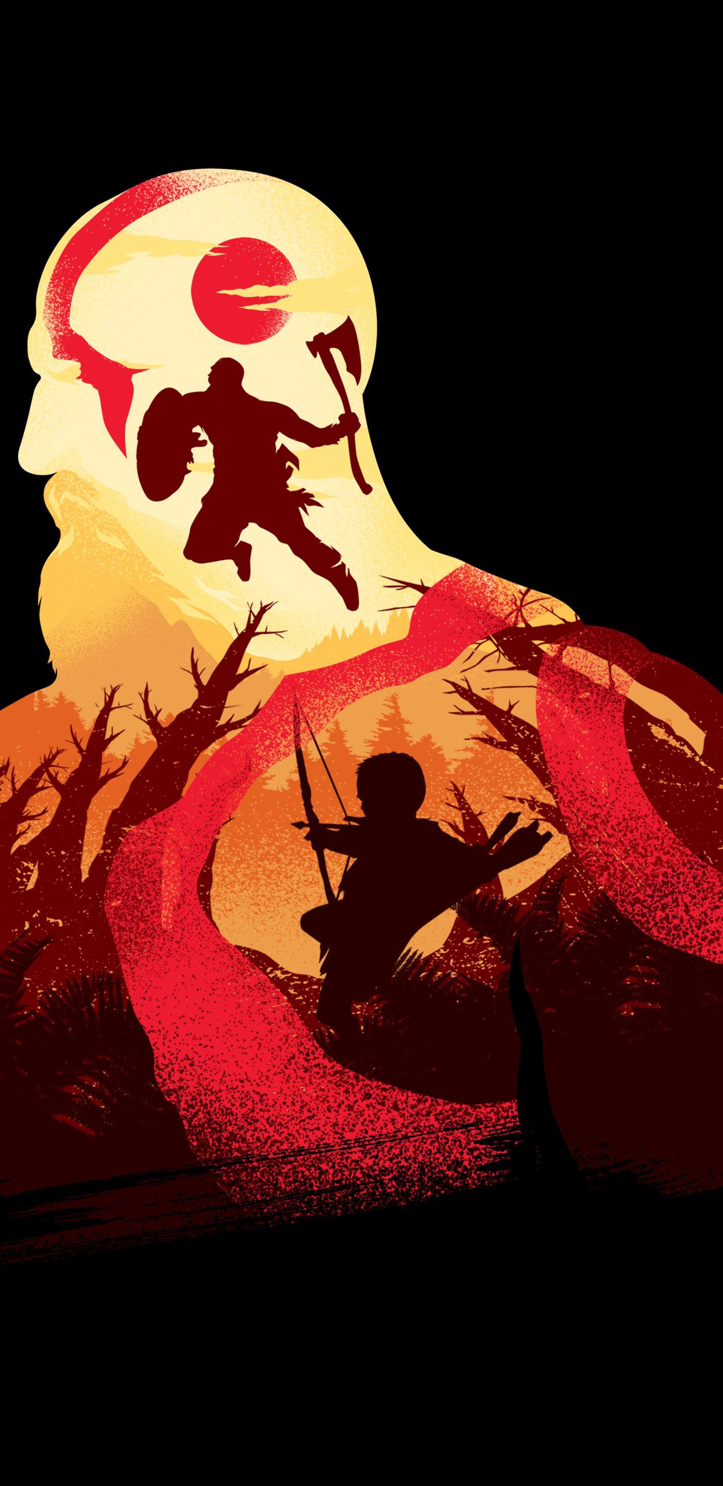 1440x2960 Kratos In God Of War 4K Minimalism Samsung Galaxy Note S S SQHD HD 4k Wallpaper, Image, Background, Photo and Picture