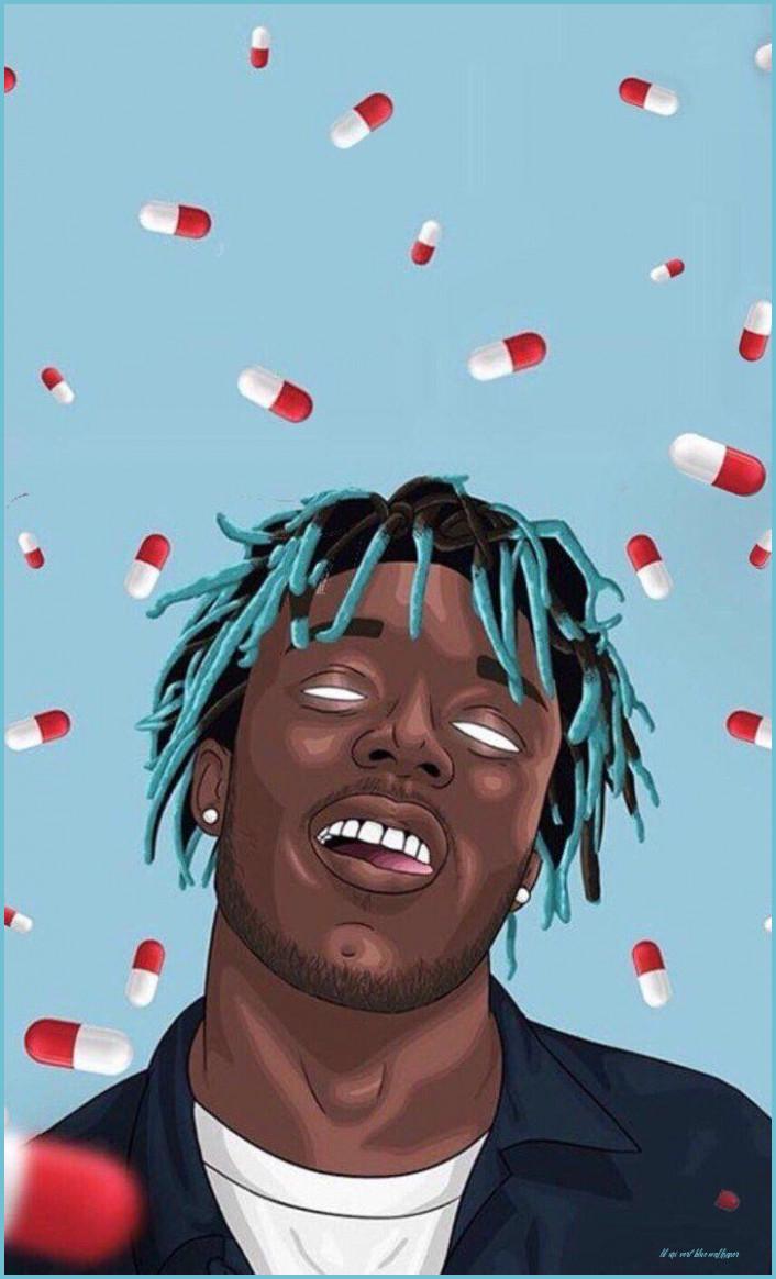 706x1164 Lil Uzi Vert Cartoon Wallpaper Uzi Vert Blue Wallpaper