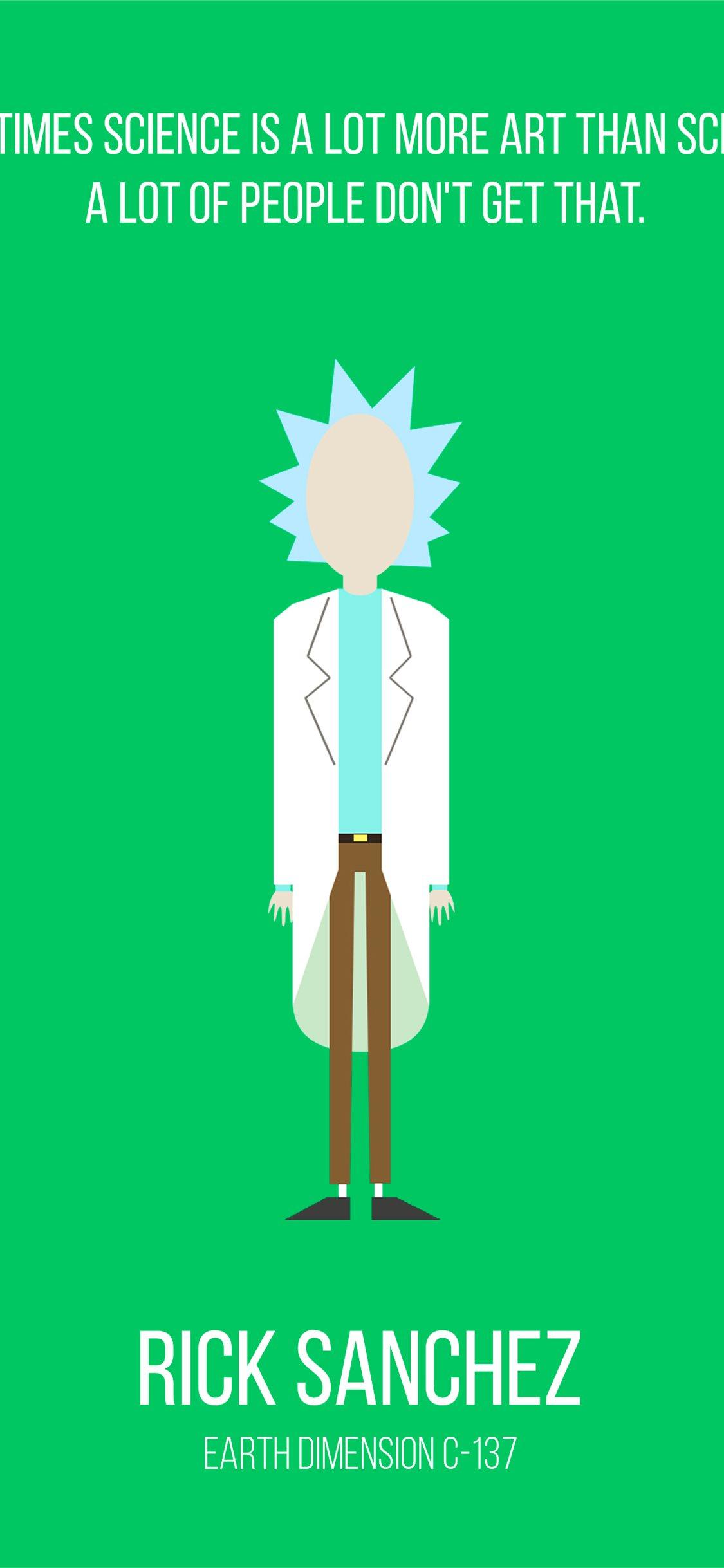 1125x2436 Rick And Morty Minimalist Poster teahub io iPhone Wallpaper Free Download