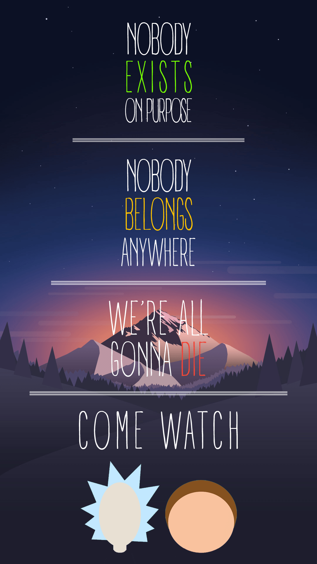 1080x1920 Rick And Morty Quotes iPhone Wallpaper