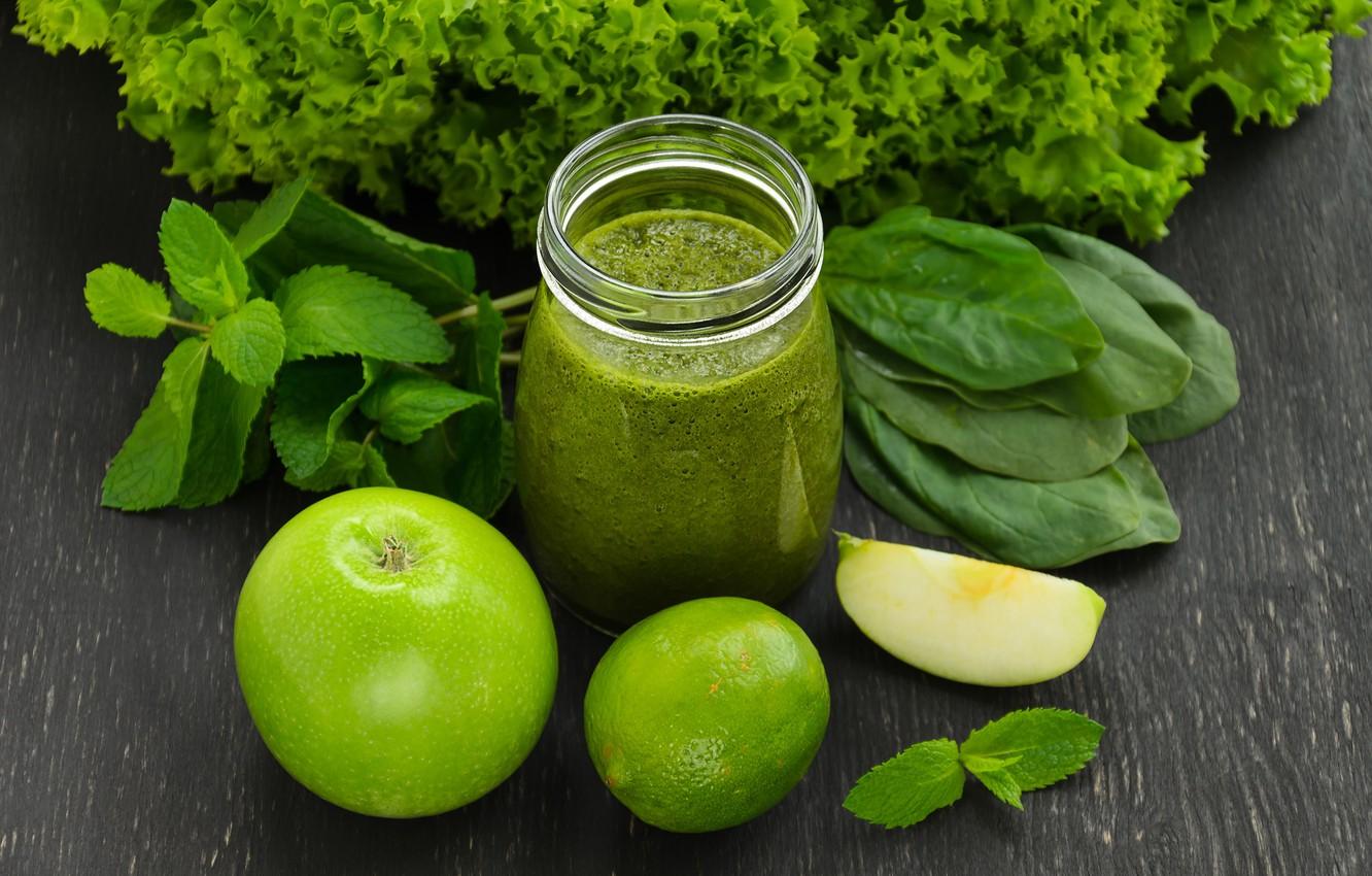 1332x850 Wallpaper Apple, Bank, lime, drink, vegetables, fresh, smoothies, spinach image for desktop, section еда