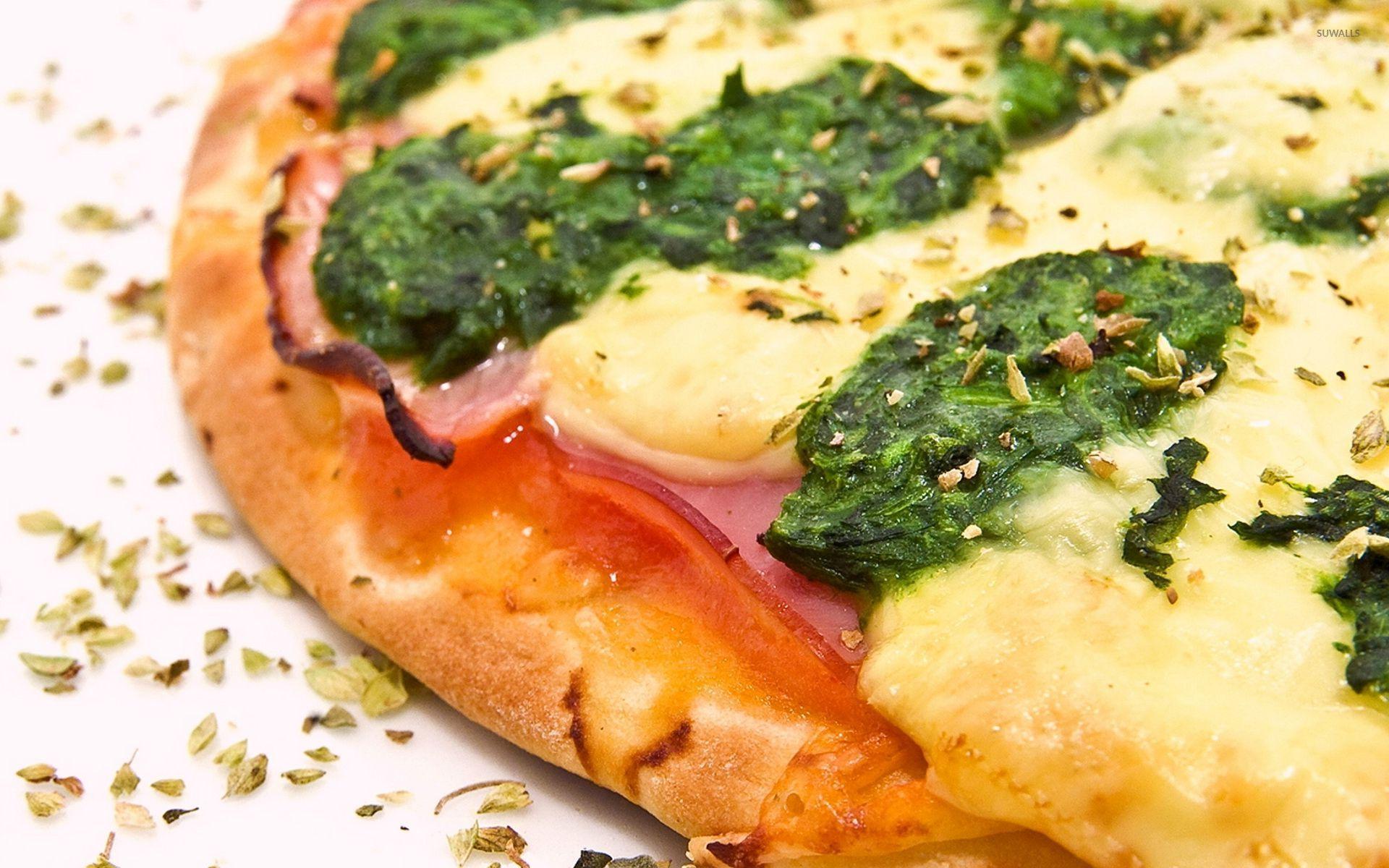 1920x1200 Spinach pizza wallpaper wallpaper