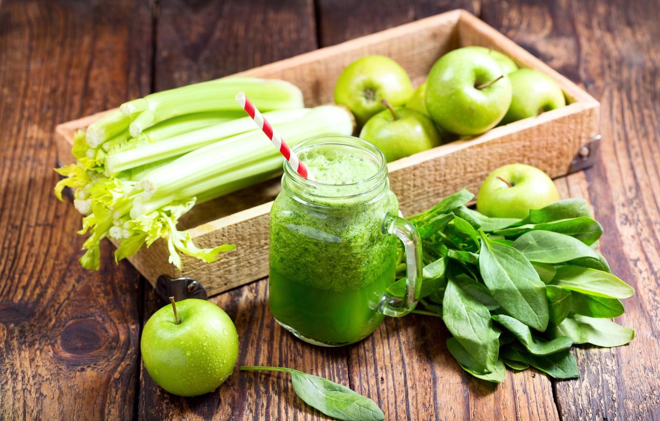 1332x850 Wallpaper apples, apple, juice, mug, drink, fresh, fresh, drink, celery, spinach, spinach, celery, Nitr image for desktop, section еда