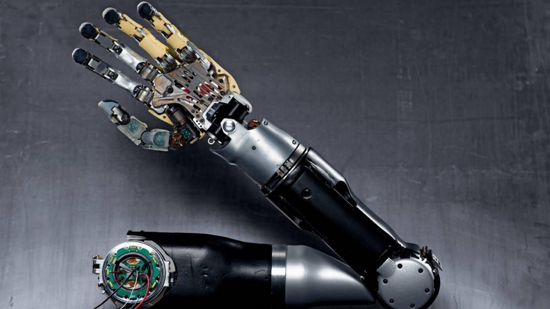 1920x1080 Robot hand technology scheme chip iron wallpaperx1080