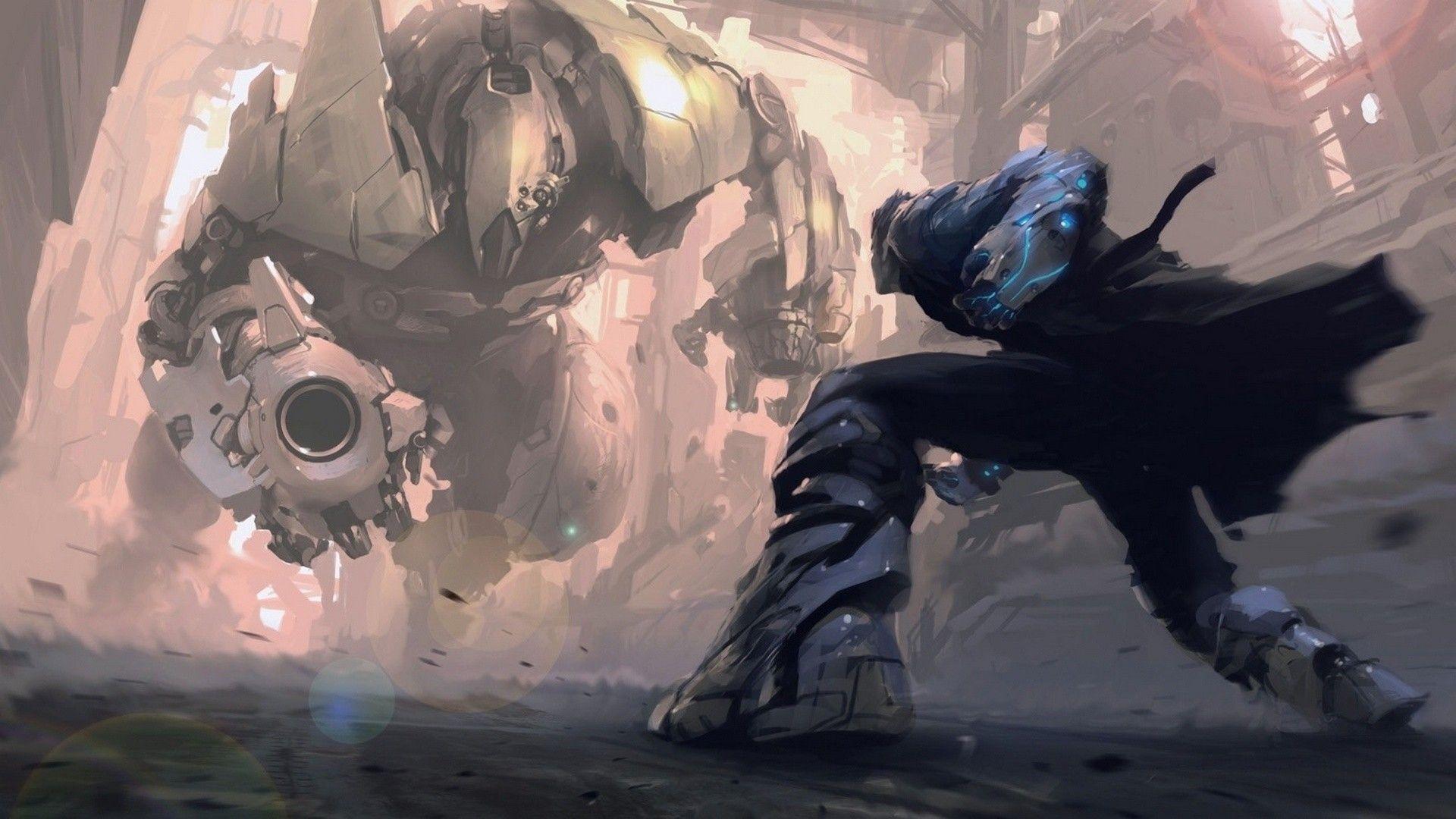 1920x1080 artwork capes fantasy art robot arm robots wallpaper / Wallbase.cc. Visit for more digital art. Fantasy art, Epic art, Art