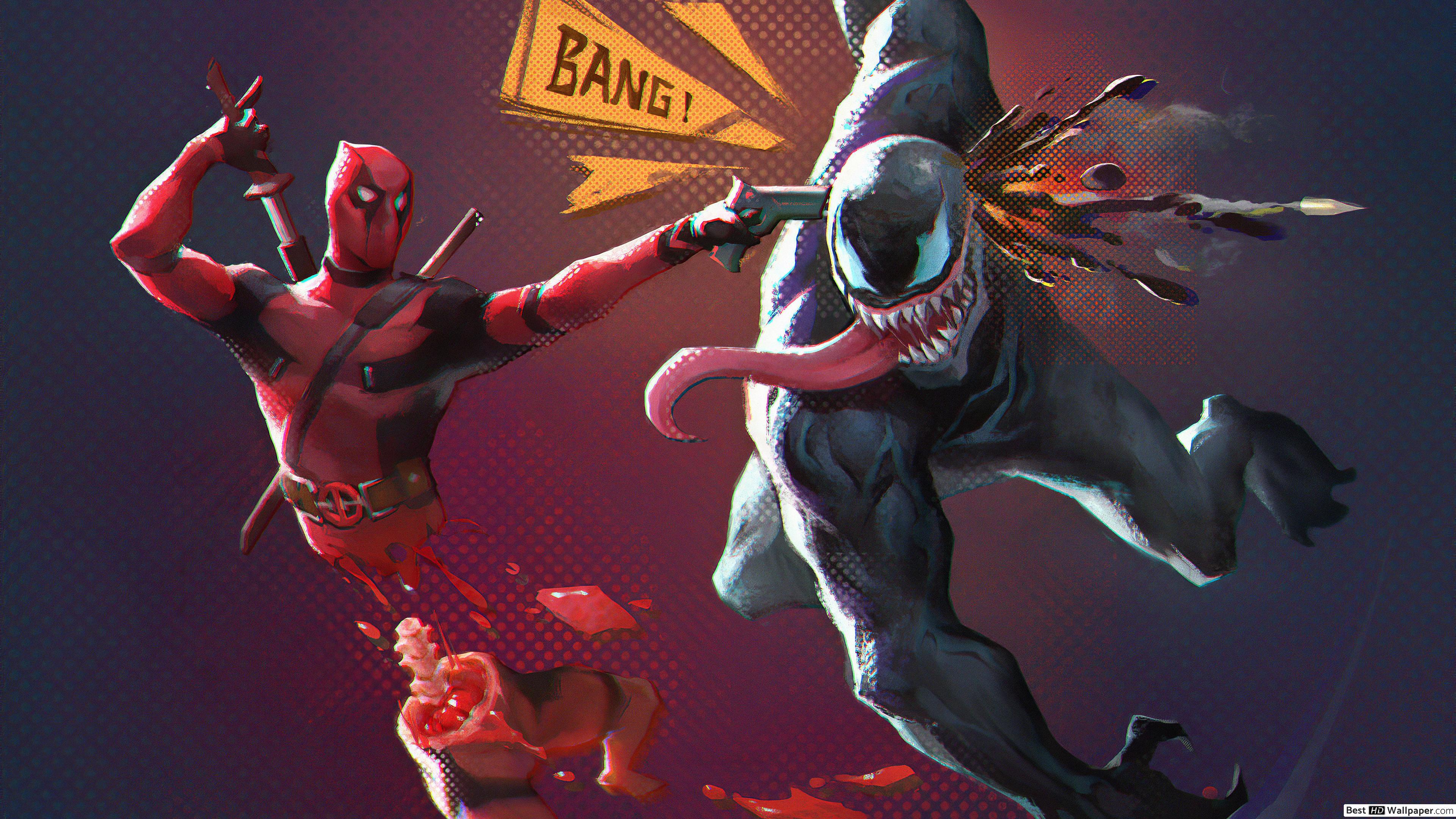 3840x2160 Deadpool ve Venom HD duvar kağıdı indir