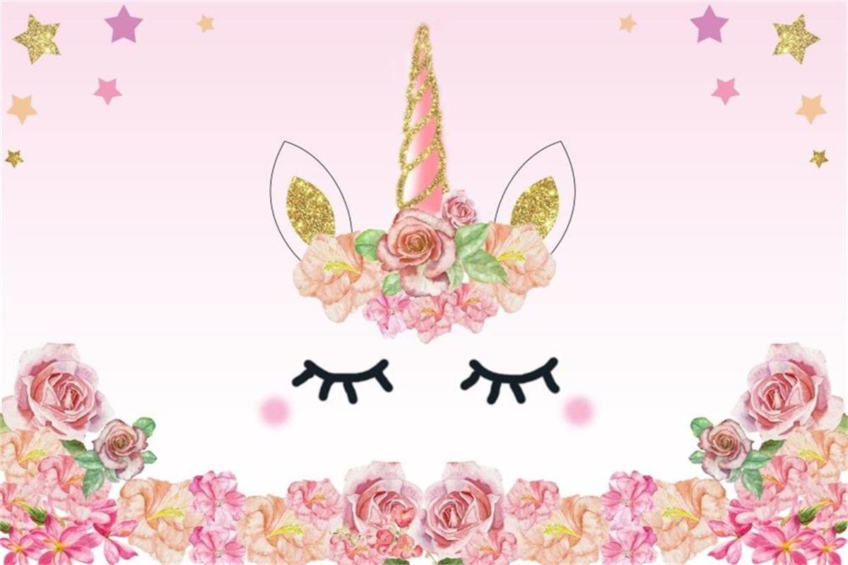 1200x800 Amazon.com : AOFOTO 6x4ft Cartoon Unicorn Background Birthday Party Banner Sweet Flowers Backdrop Kid Baby Shower Infant Newborn Child Girl Artistic Portrait Photohoot Studio Props Video Drape Vinyl Wallpaper