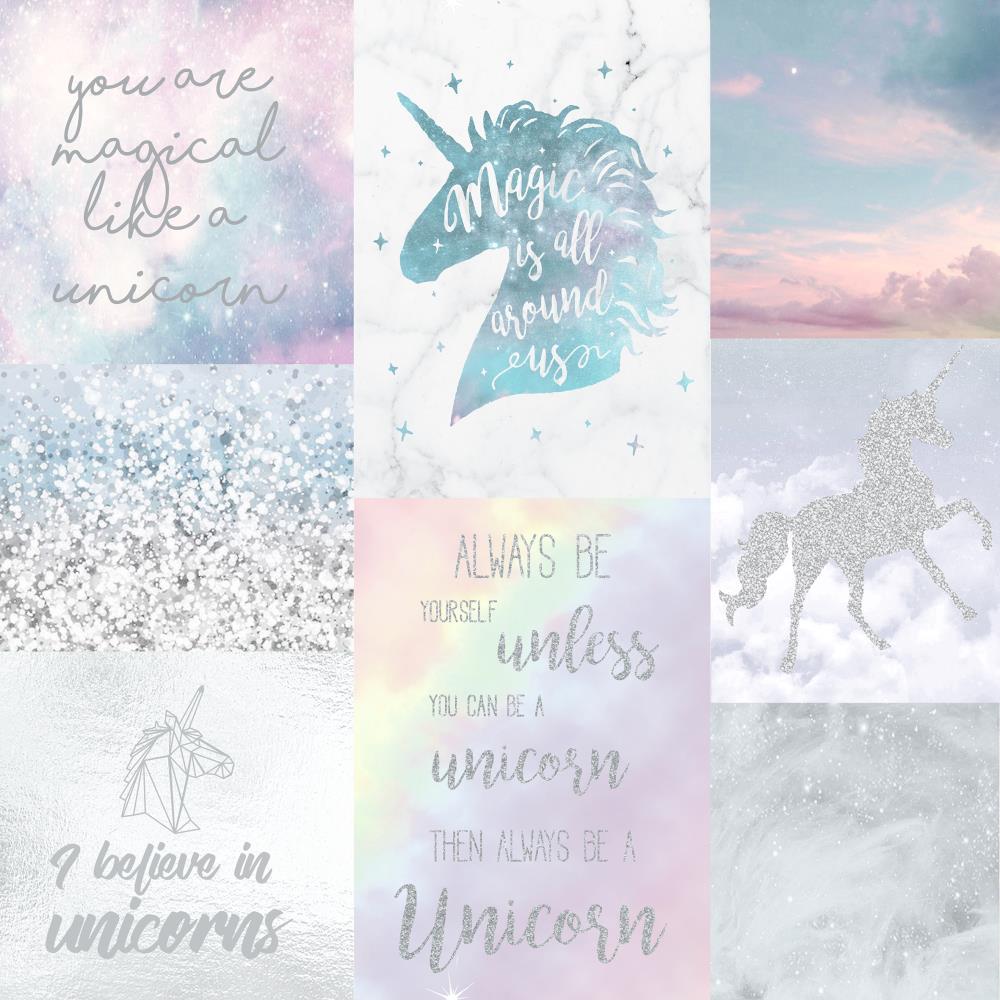 1000x1000 Arthouse Believe In Unicorns Wallpaper in the Wallpaper department at
