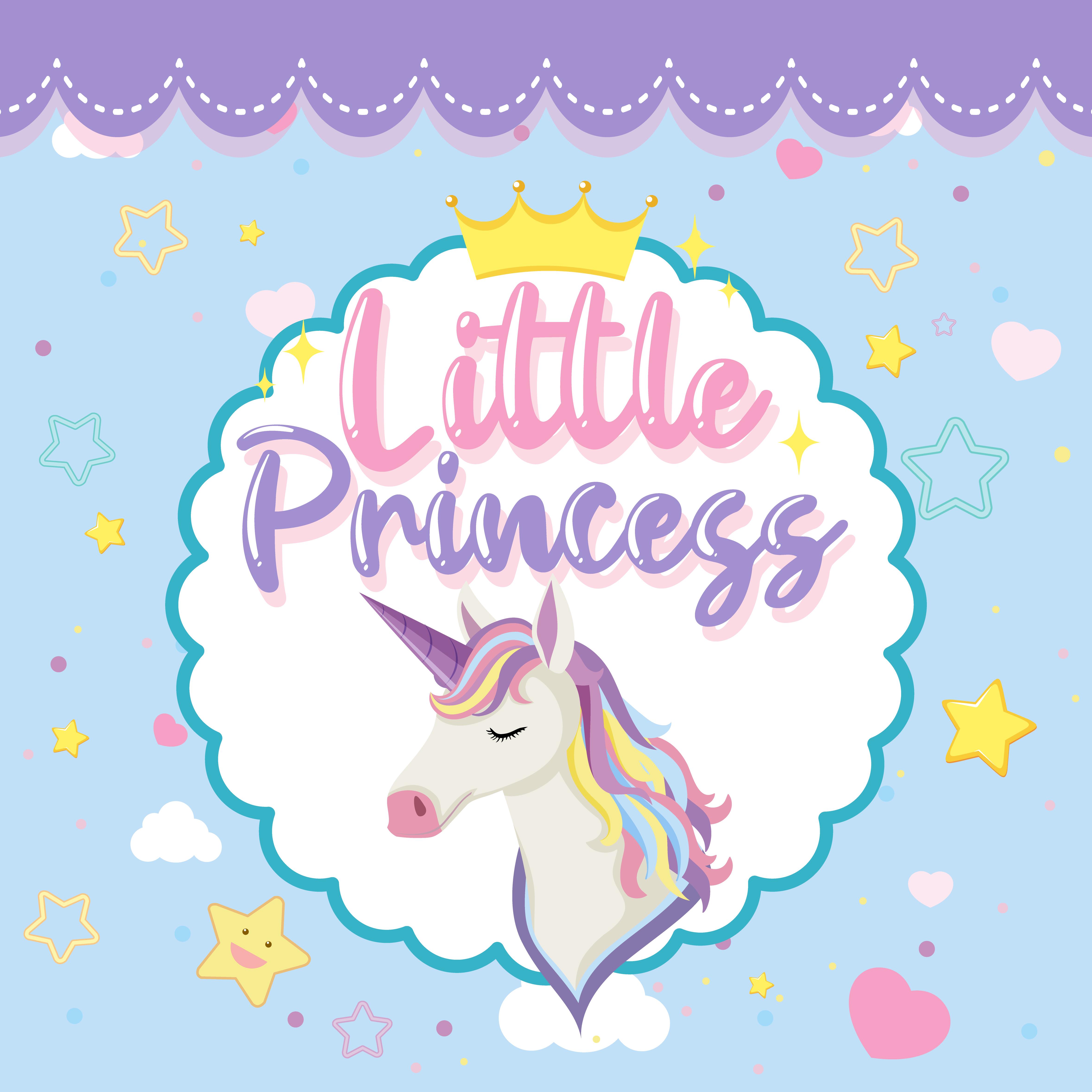4714x4714 Little princess logo with cute unicorn head