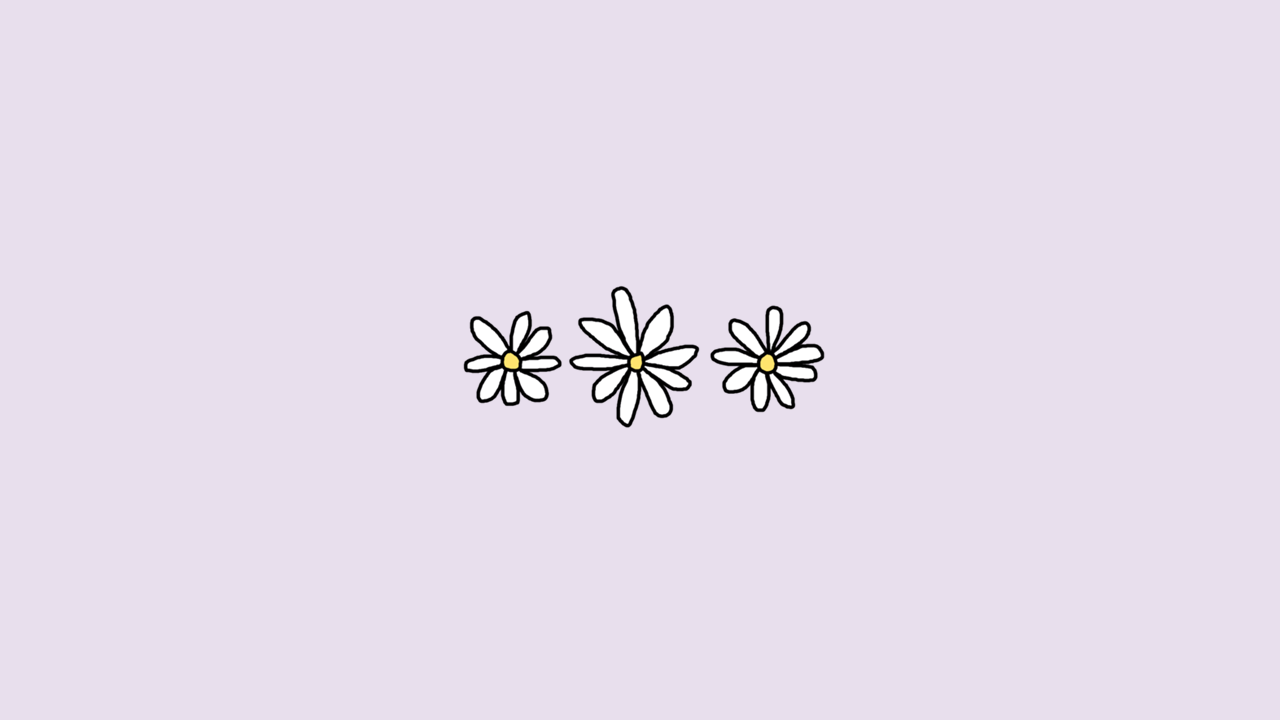 1280x720 Purple / Daisy / Illustration / Laptop Wallpaper plz