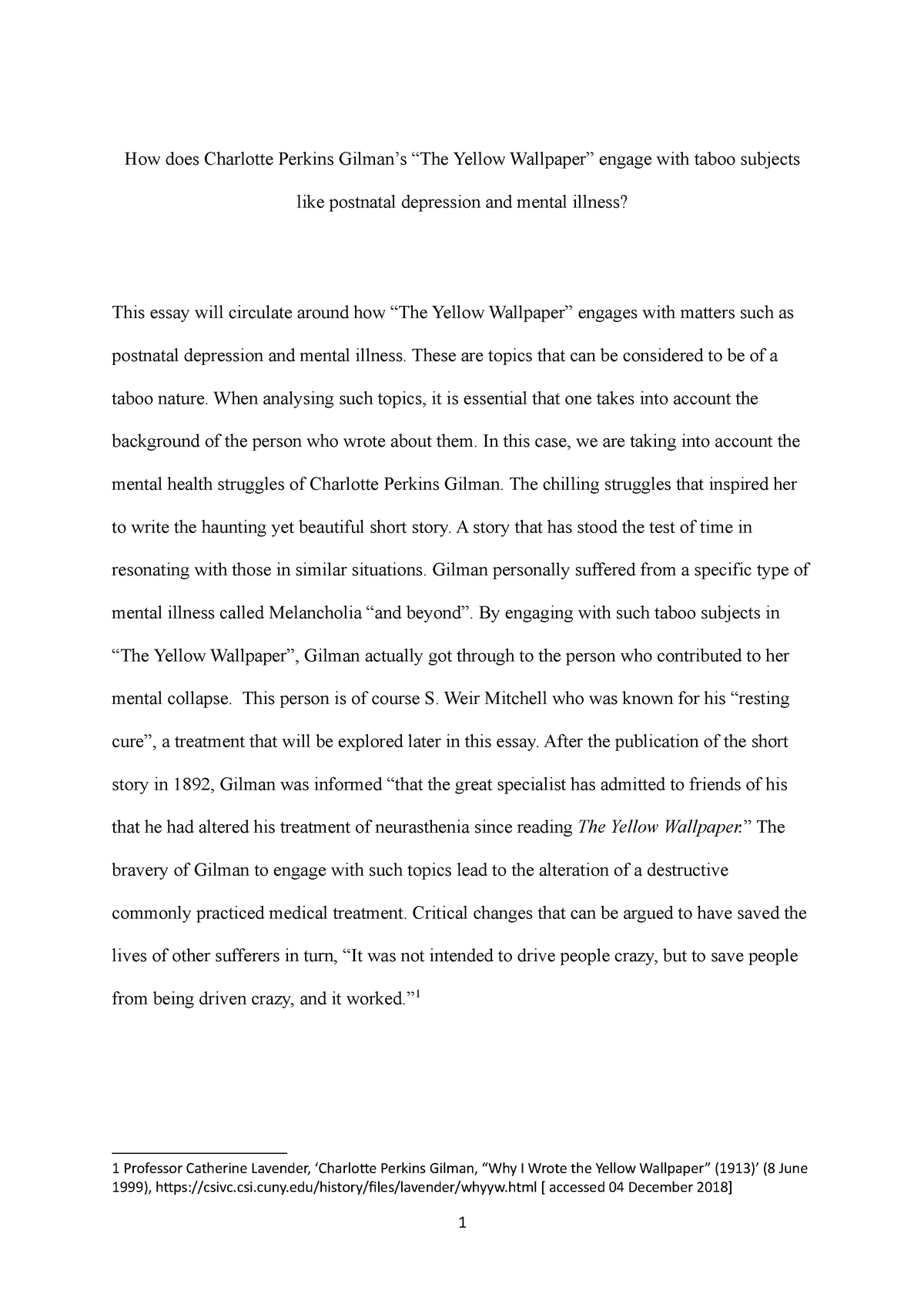 1200x1698 How does Charlotte Perkins Gilman's “The Yellow Wallpaper” engage with