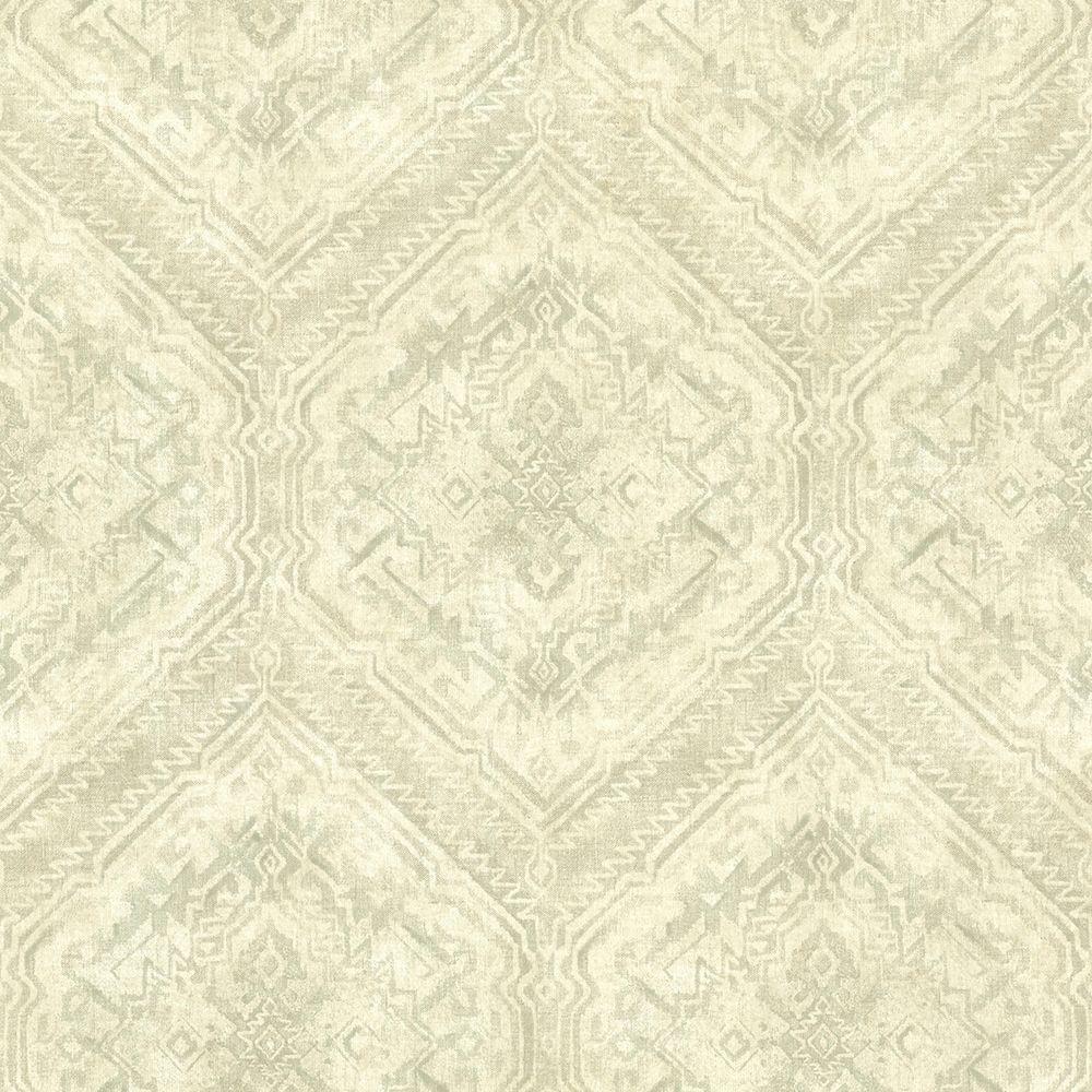 1000x1000 Chesapeake Hocking Hills Green Navajo Medallion Wallpaper Sample