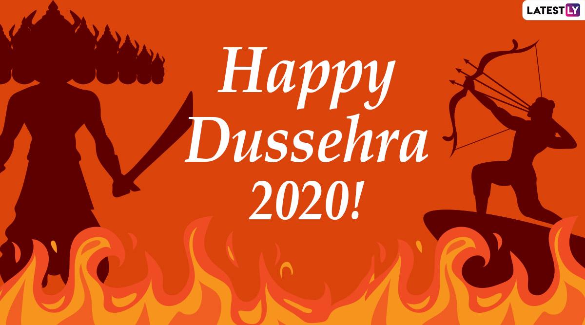 1200x667 Dussehra 2020 HD Image & Wallpaper for Free Download Online: Wish Happy Vijayadashami With Ravan Dahan WhatsApp Stickers, GIF Greetings and Facebook Messages