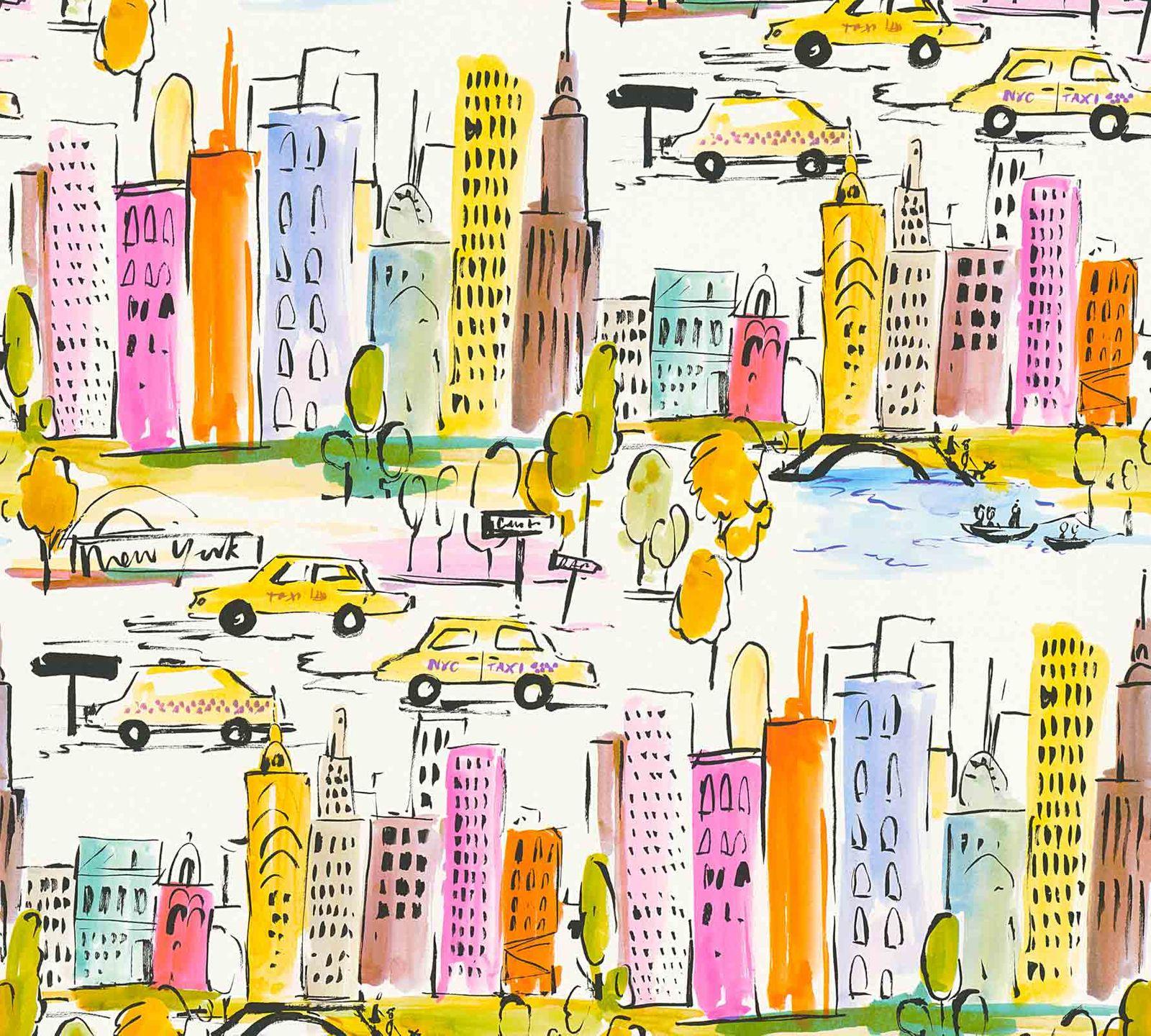 1600x1440 Kids Wallpaper New York City White Colourful 36753 1