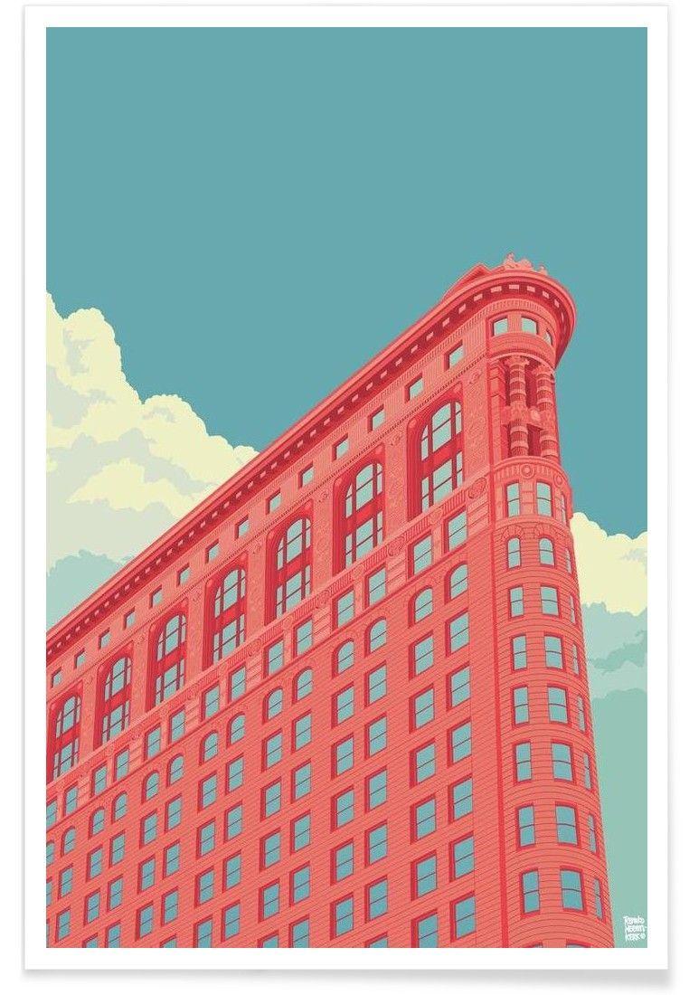 762x1100 Flatiron Building New York City Poster. New york illustration, City illustration, Building illustration