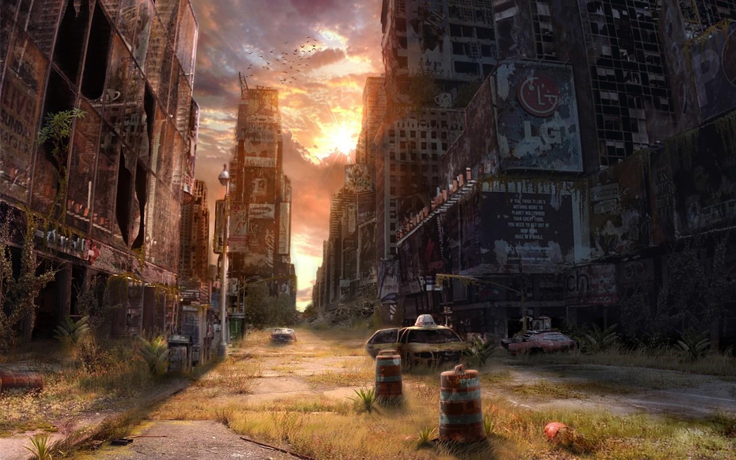 1440x900 New York Times Square Sunset 32200 Wallpaper