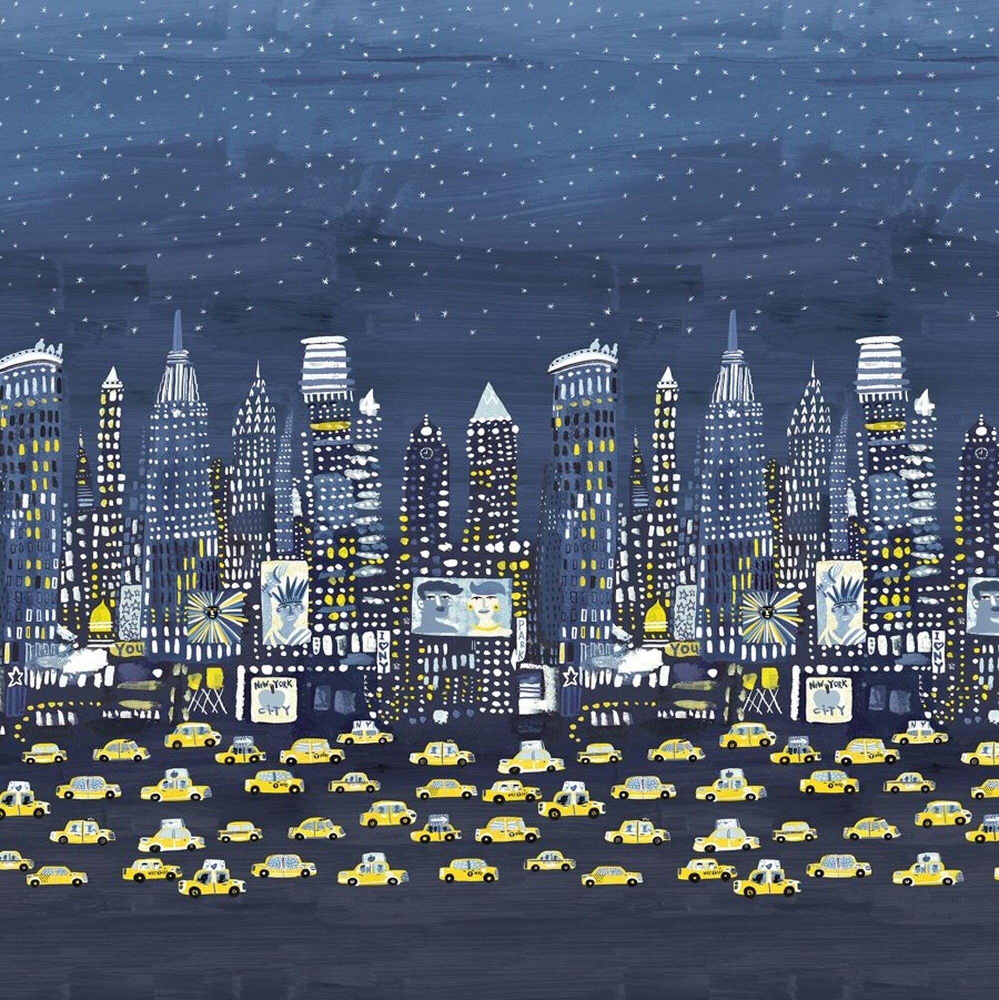 1998x2000 NYC at Night Kids Wallpaper Mural