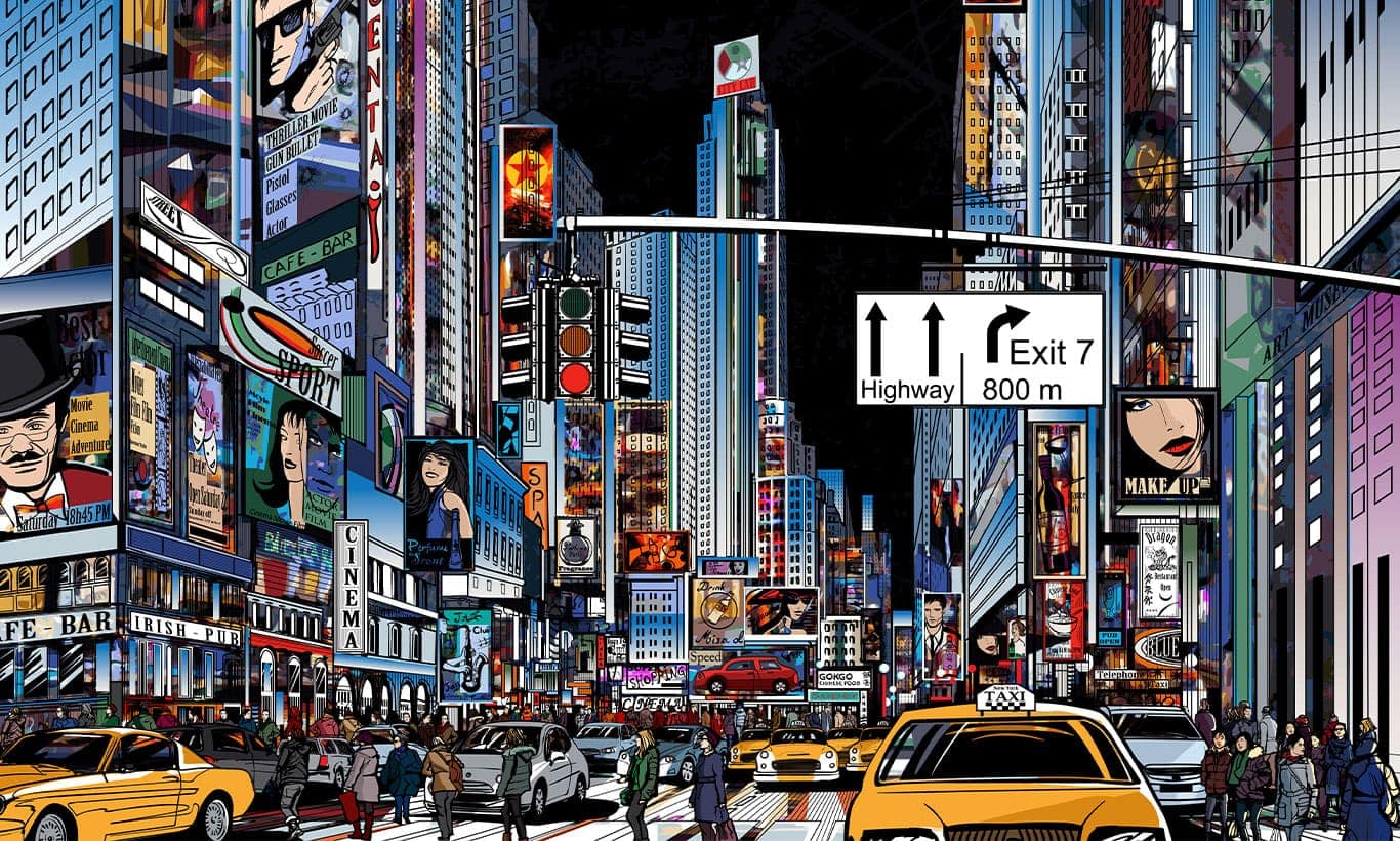 1366x820 New York Wall Art