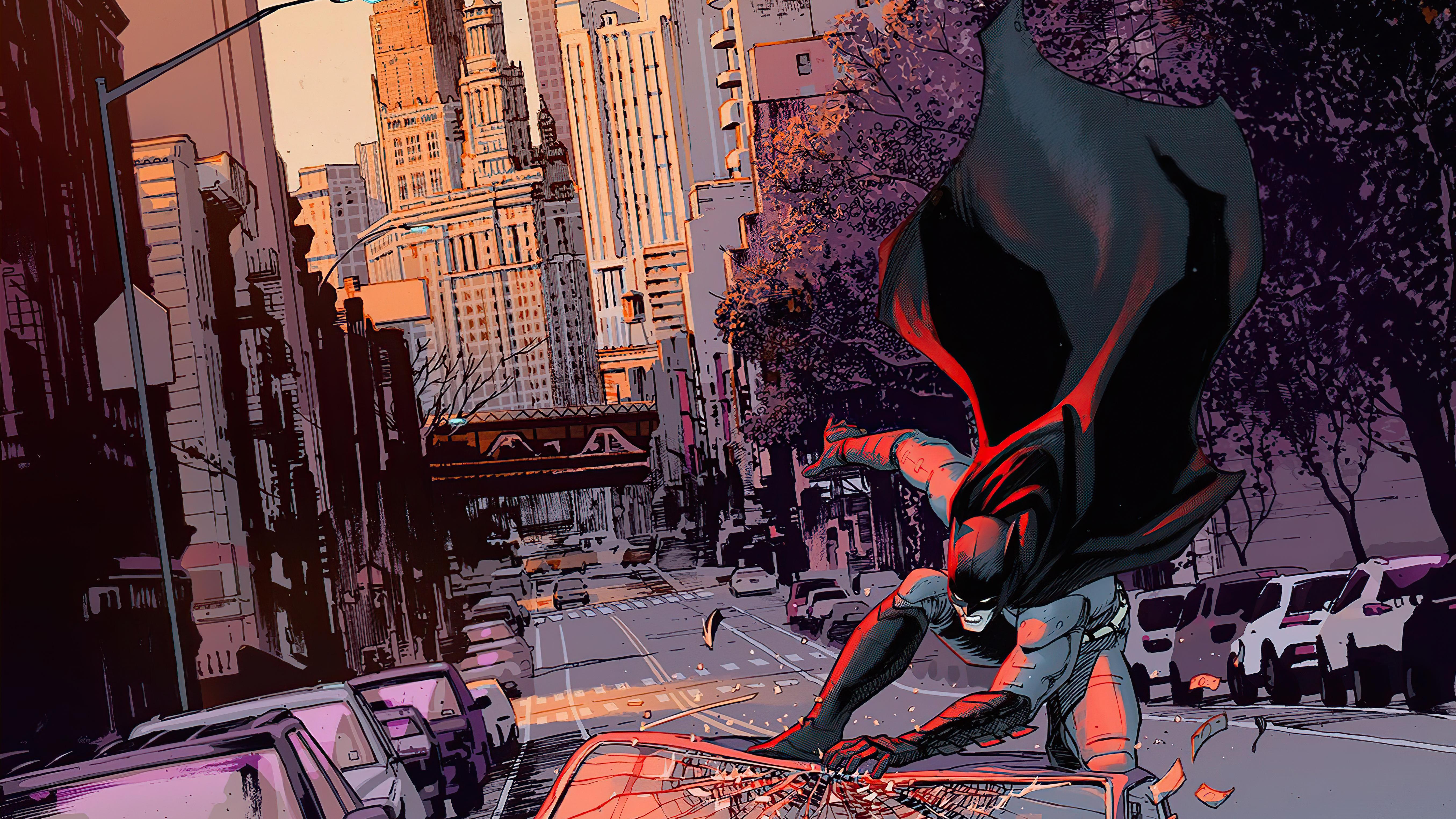 5420x3050 Batman in New York Wallpaper