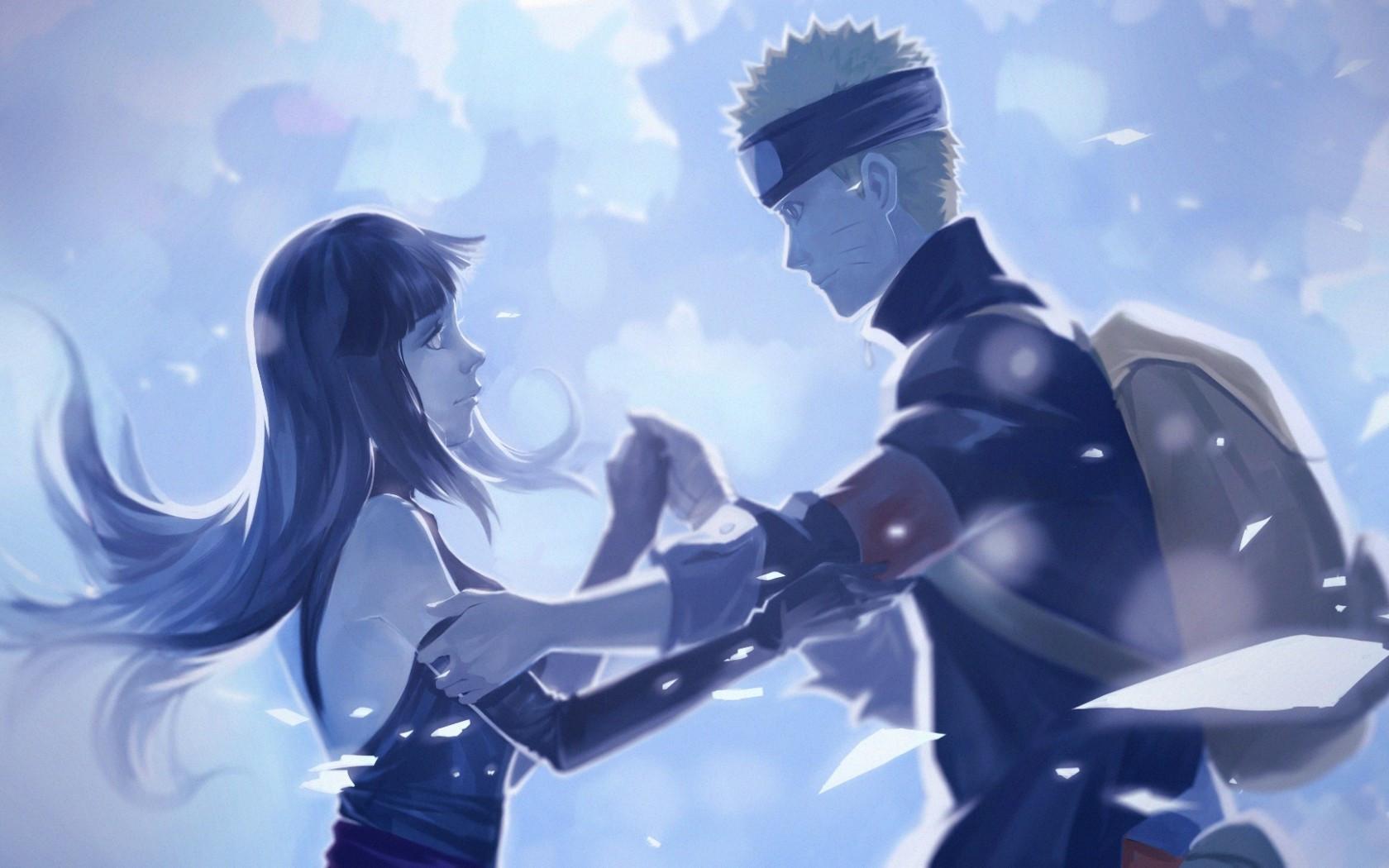 1680x1050 Download 1680x1050 The Last: Naruto The Movie, Uzumaki Naruto, Hyuuga Hinata, Romance, Profile View Wallpaper for MacBook Pro 15 inch