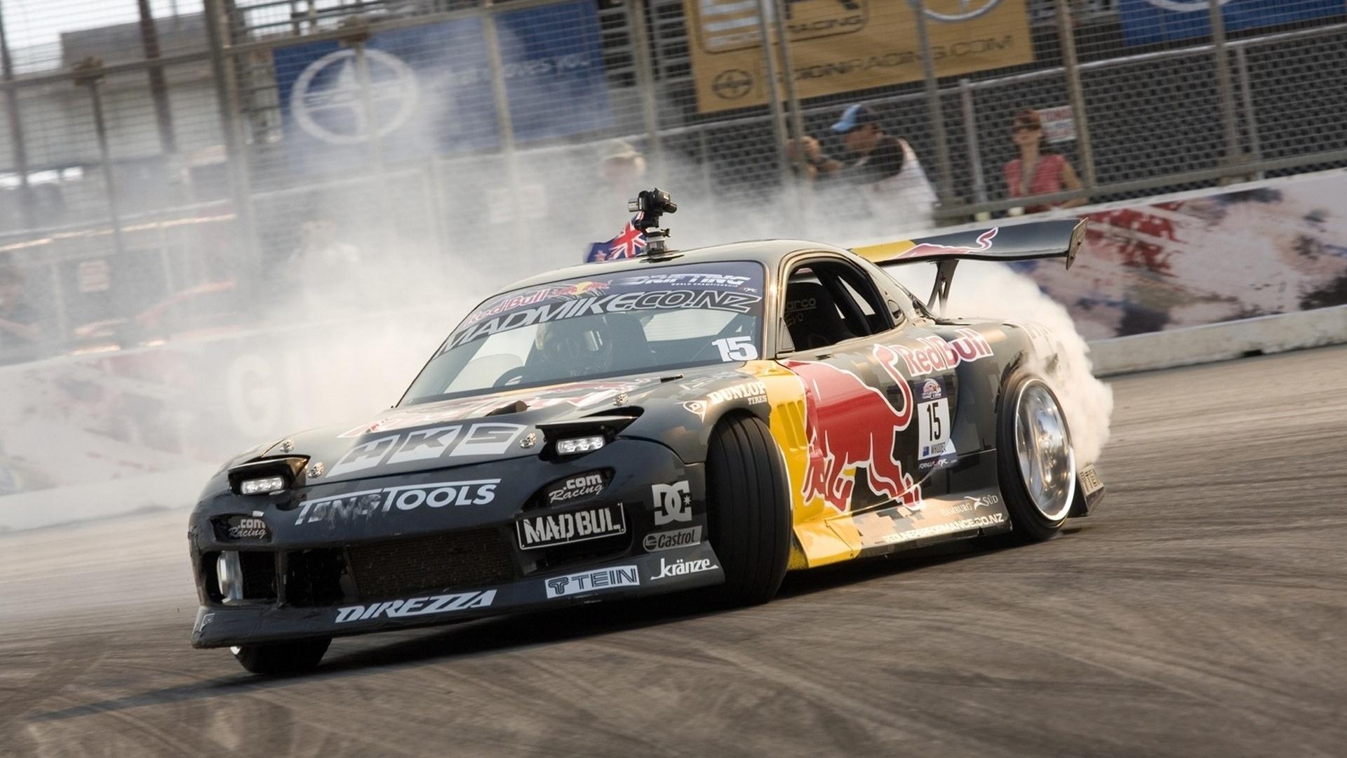 1920x1080 1920x1080 rx wallpaper, wallpaper, Car, drift, drift, car, redbull, mad mike, mazda