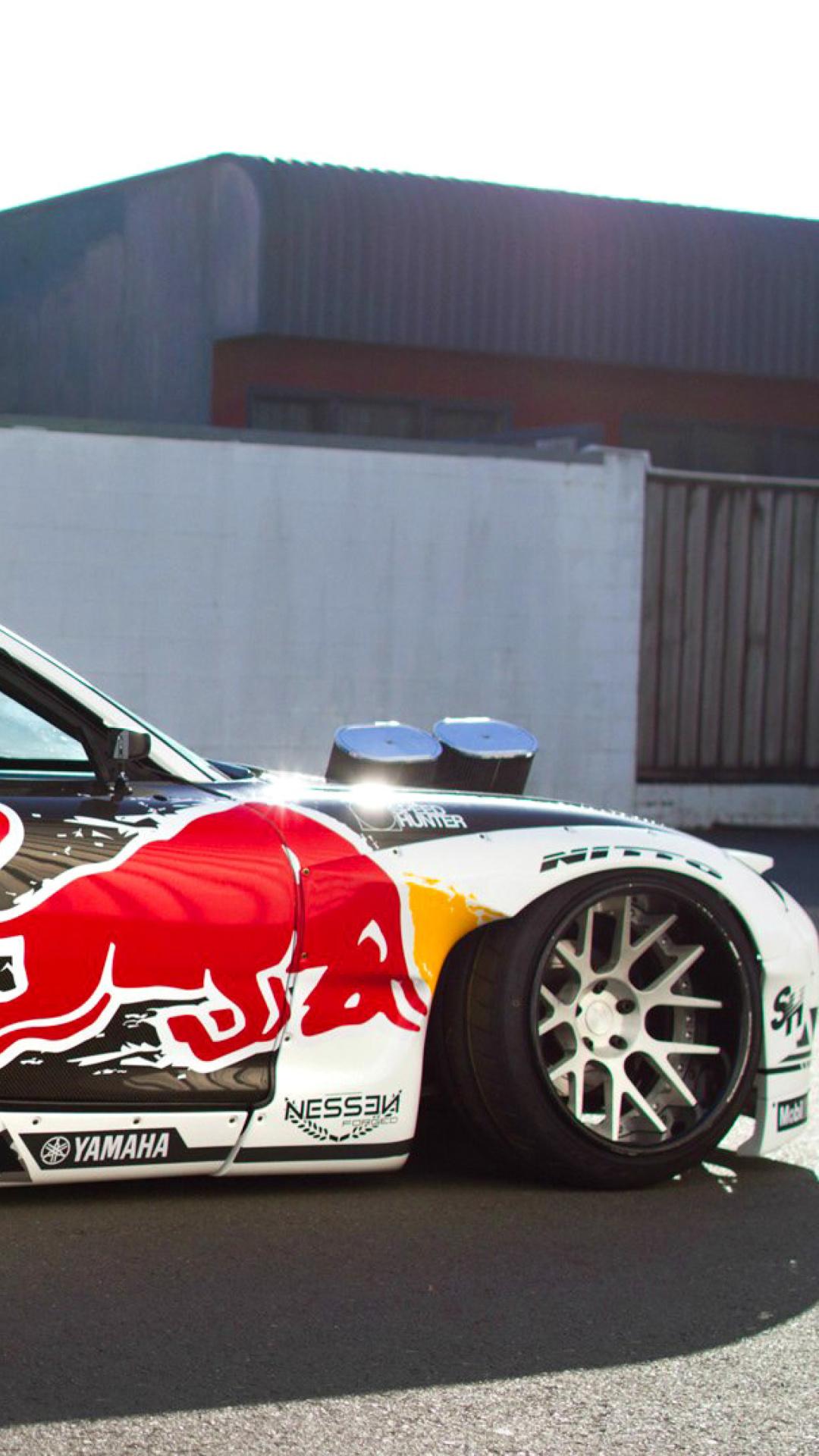 1080x1920 Mad Mike RedBull RX7 Drifting Wallpaper for Nokia Lumia 1520