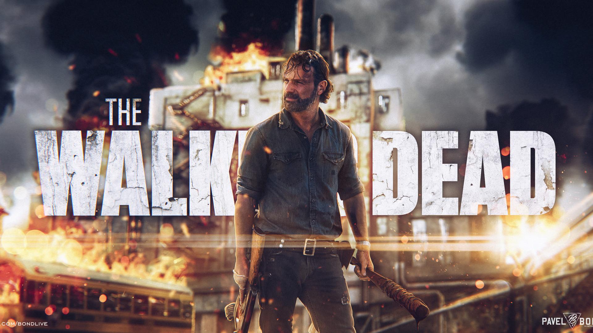 1920x1080 Andrew Lincoln as Rick Grimes in The Walking Dead Wallpaper