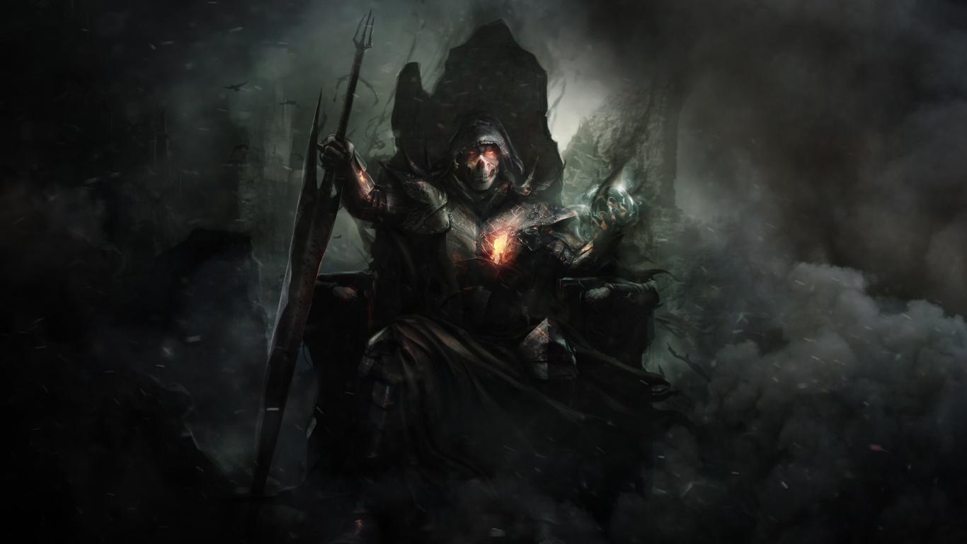 1366x768 Warrior On The Throne Fantasy 1366x768 Resolution Wallpaper, HD Fantasy 4K Wallpaper, Image, Photo and Background